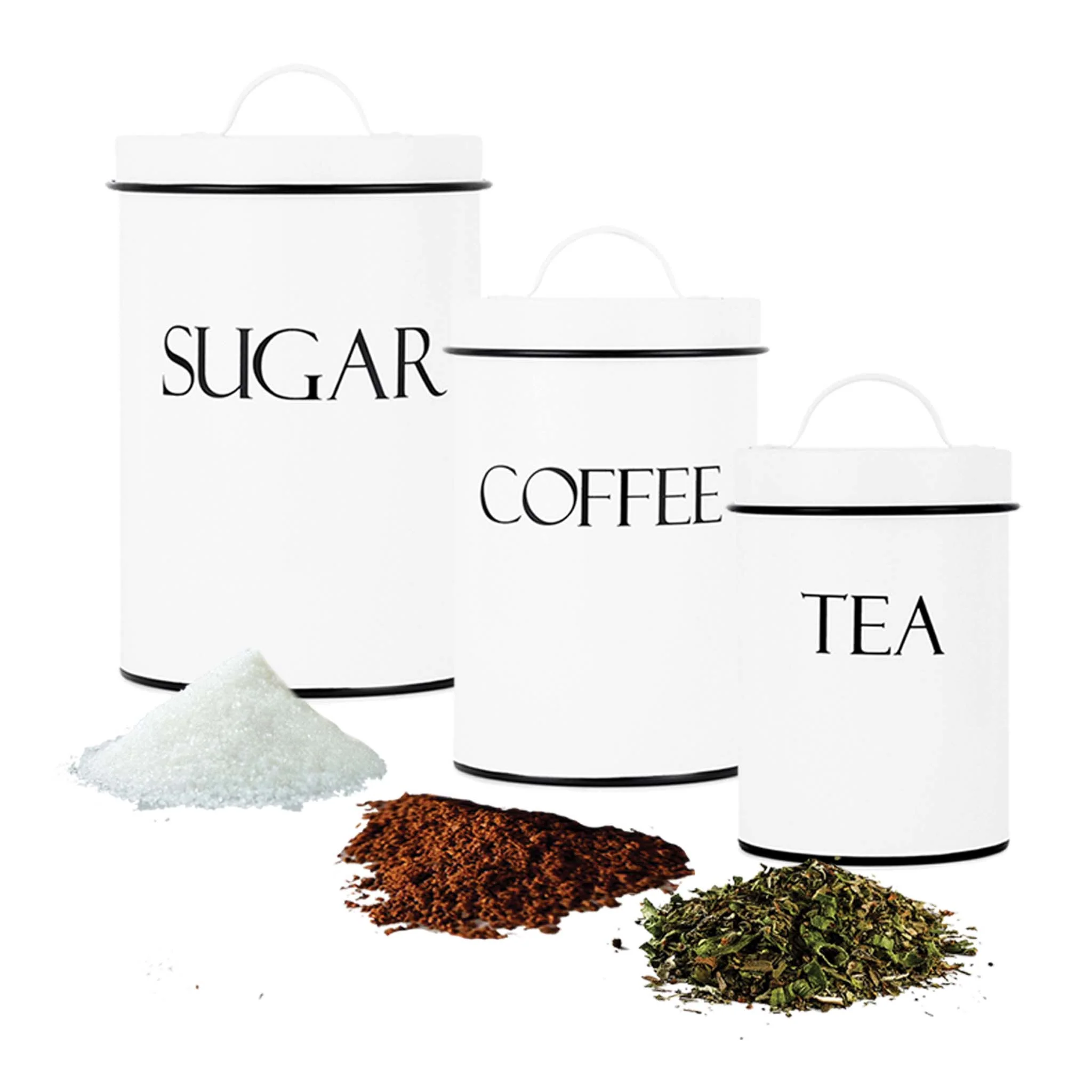 Outshine Metal Nesting Kitchen Canisters Farmhouse design Multi color