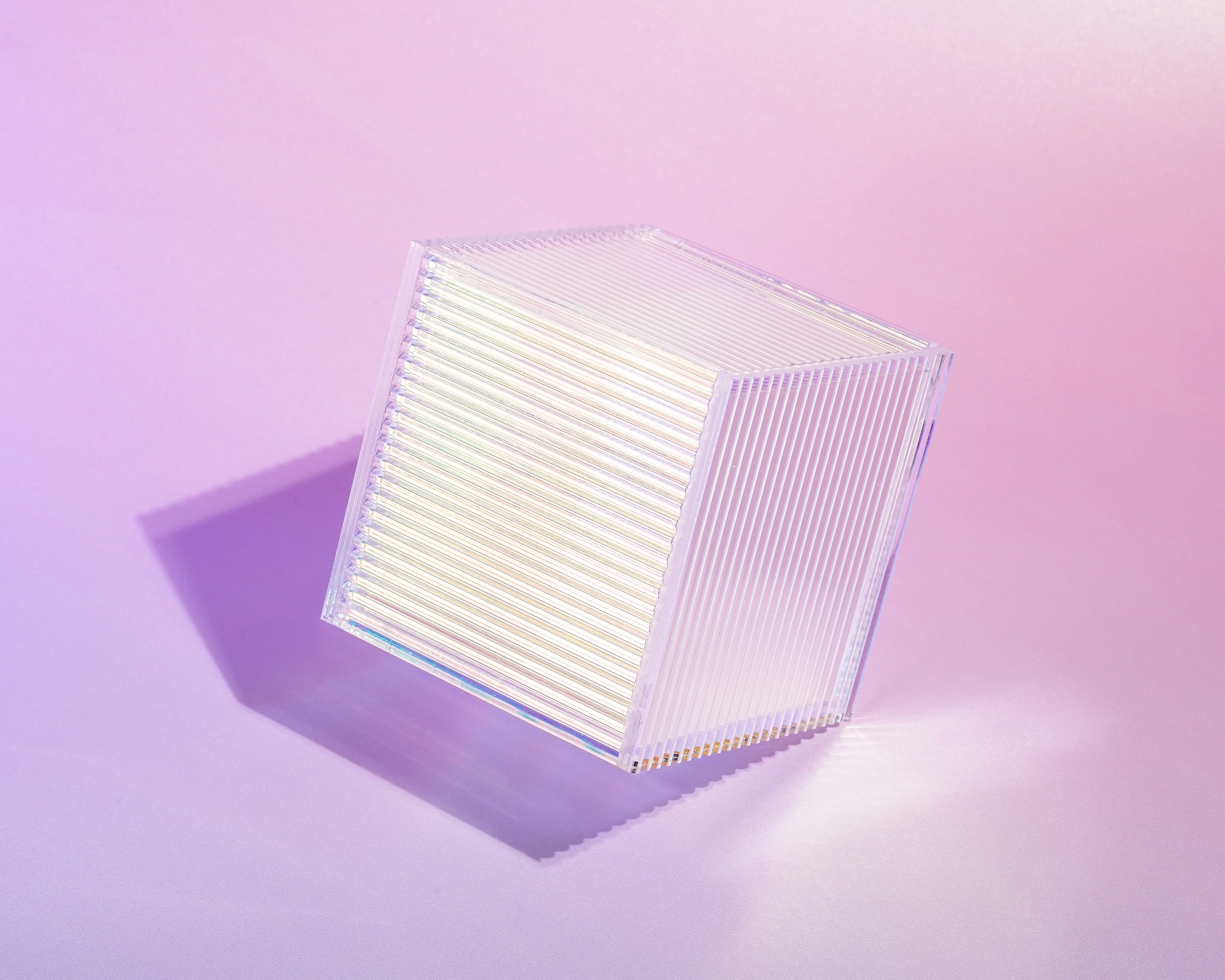Acrylic Iridescent Effect Riser Cube Props