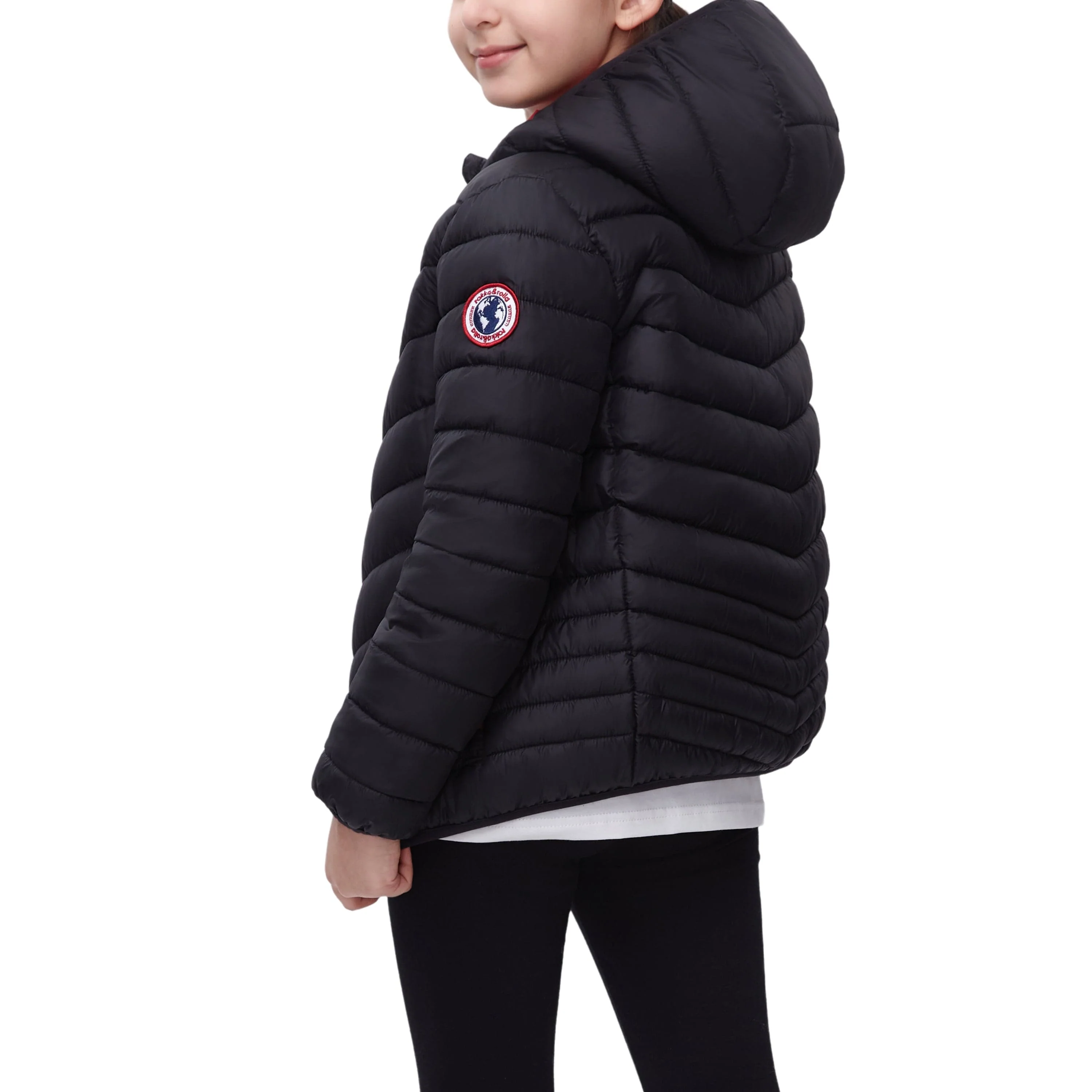Girls' Reversible Lightweight Puffer Jacket