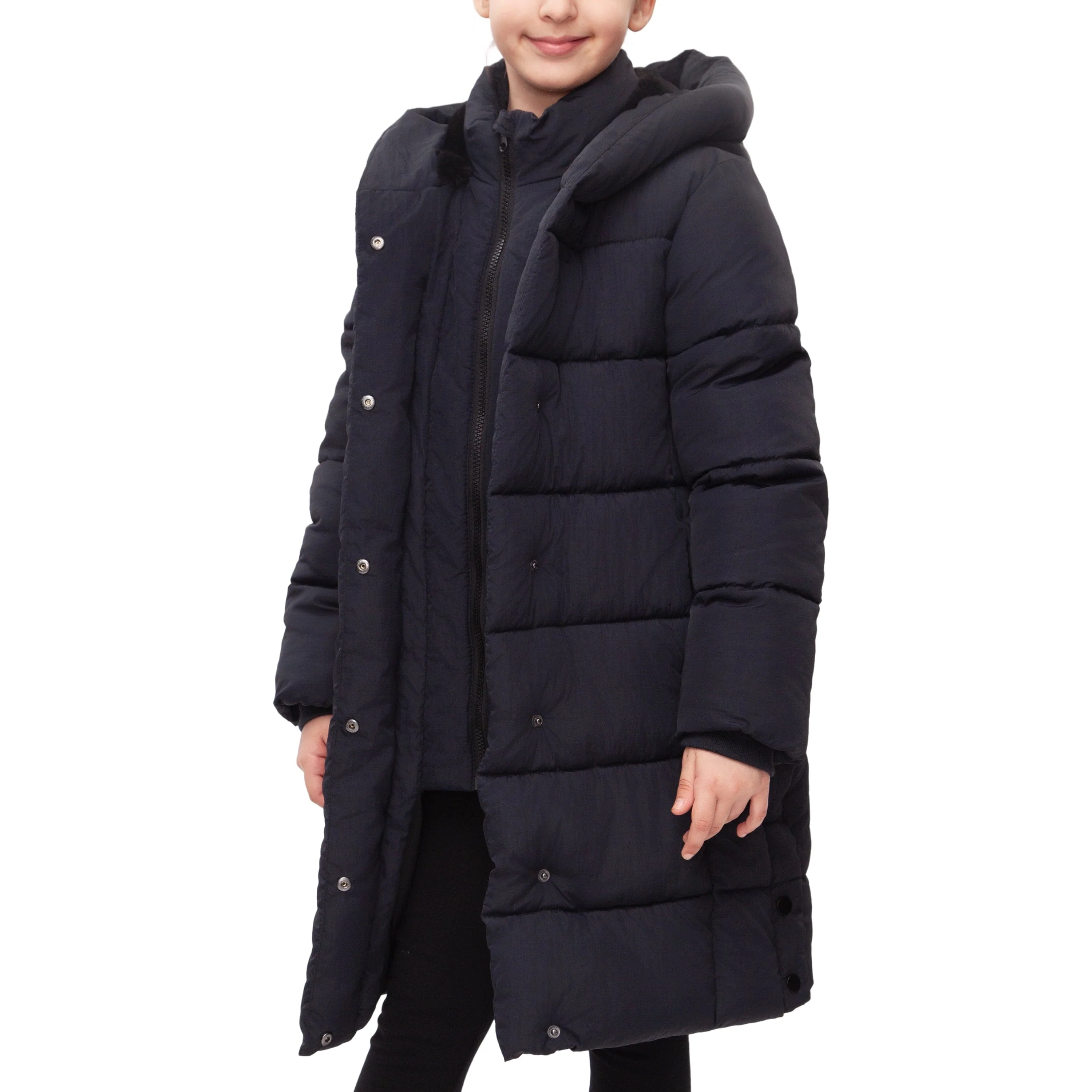 Big Girls' Knee Length Puffer Coat