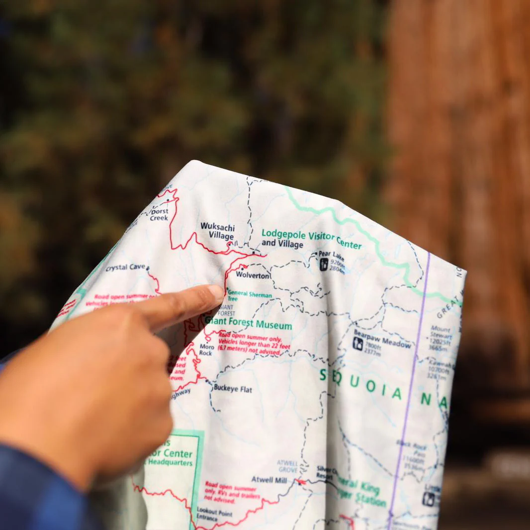 Mount Rainier National Park Map Neck Gaiter