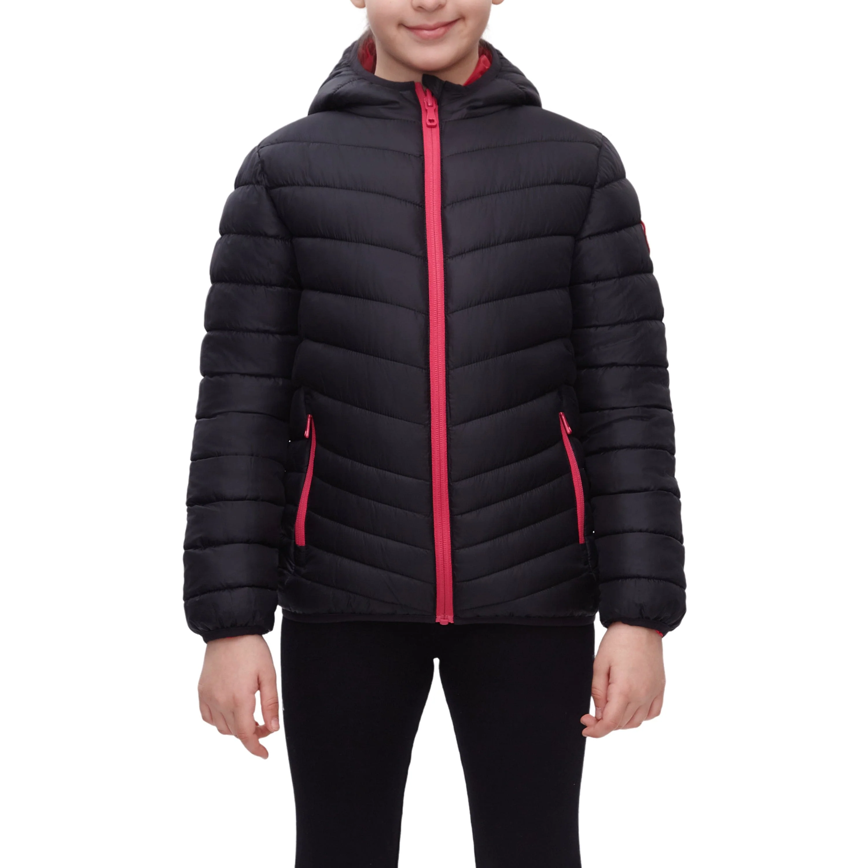 Girls' Reversible Lightweight Puffer Jacket