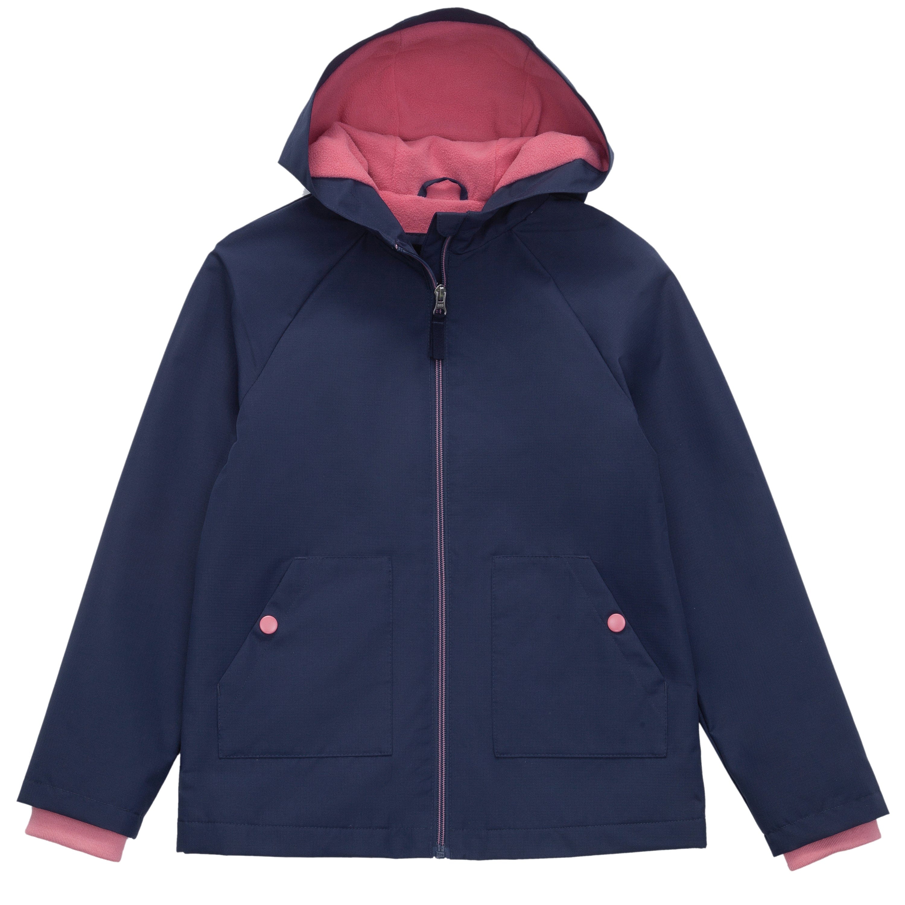 Girl's Hooded Water-Resistant Parka Windbreaker Jacket