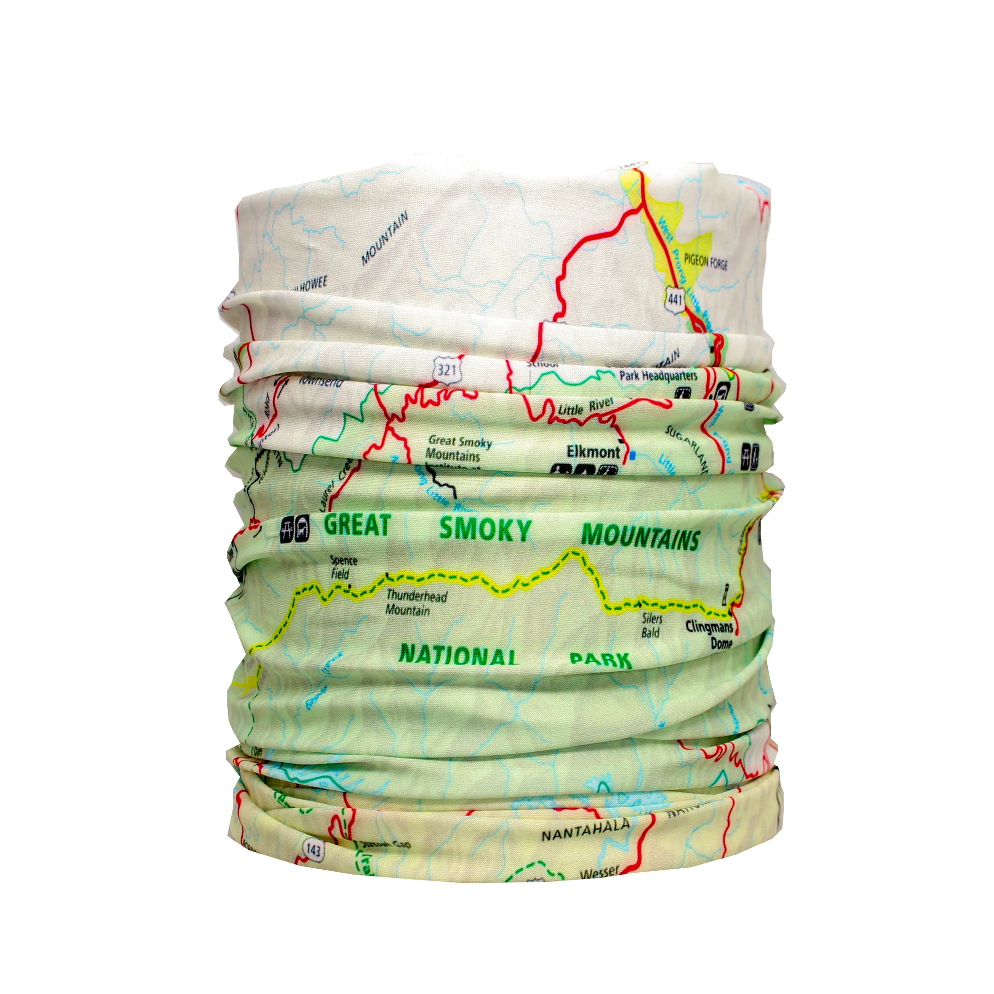 Great Smoky Mountains National Park Map Neck Gaiter