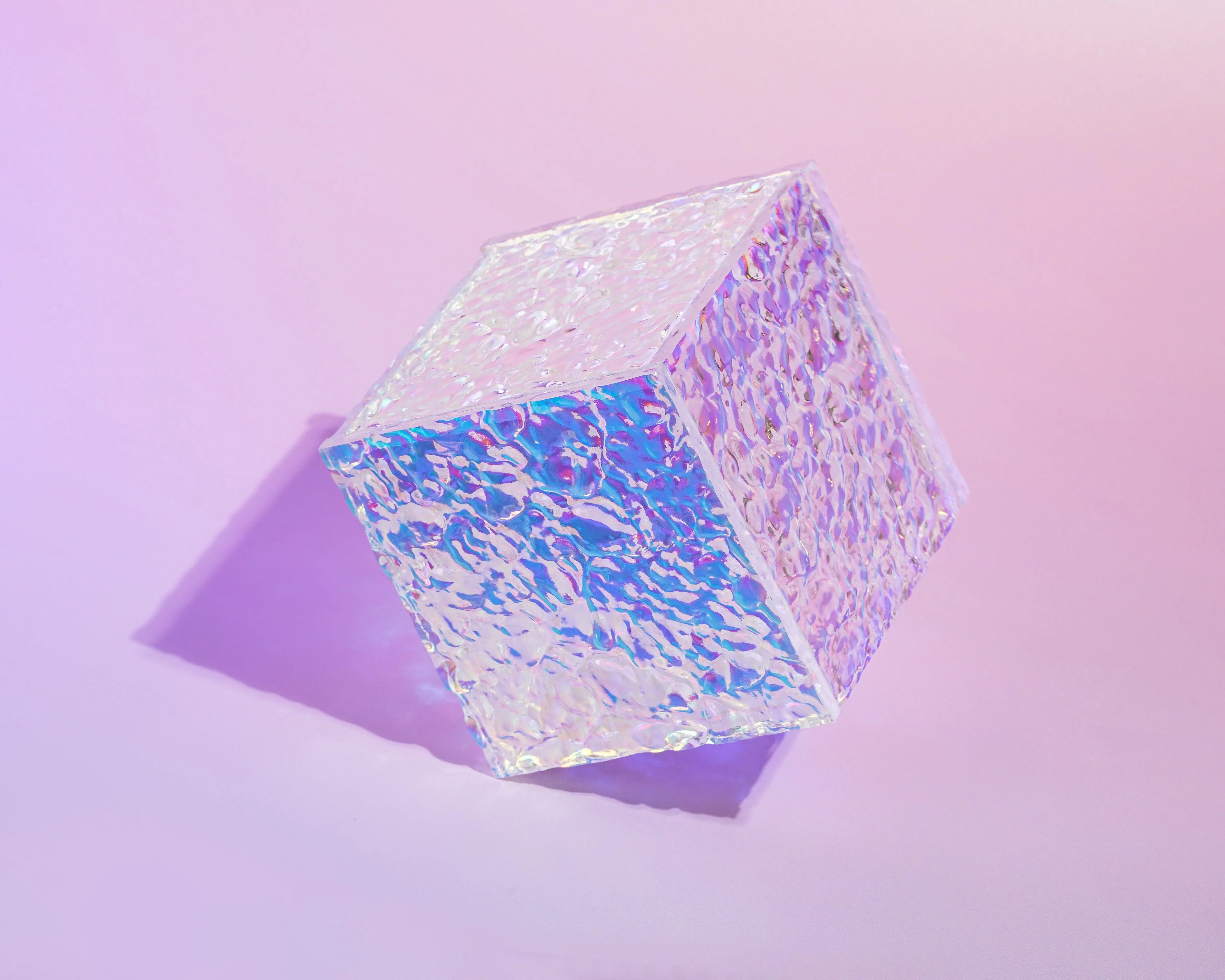 Acrylic Iridescent Effect Riser Cube Props