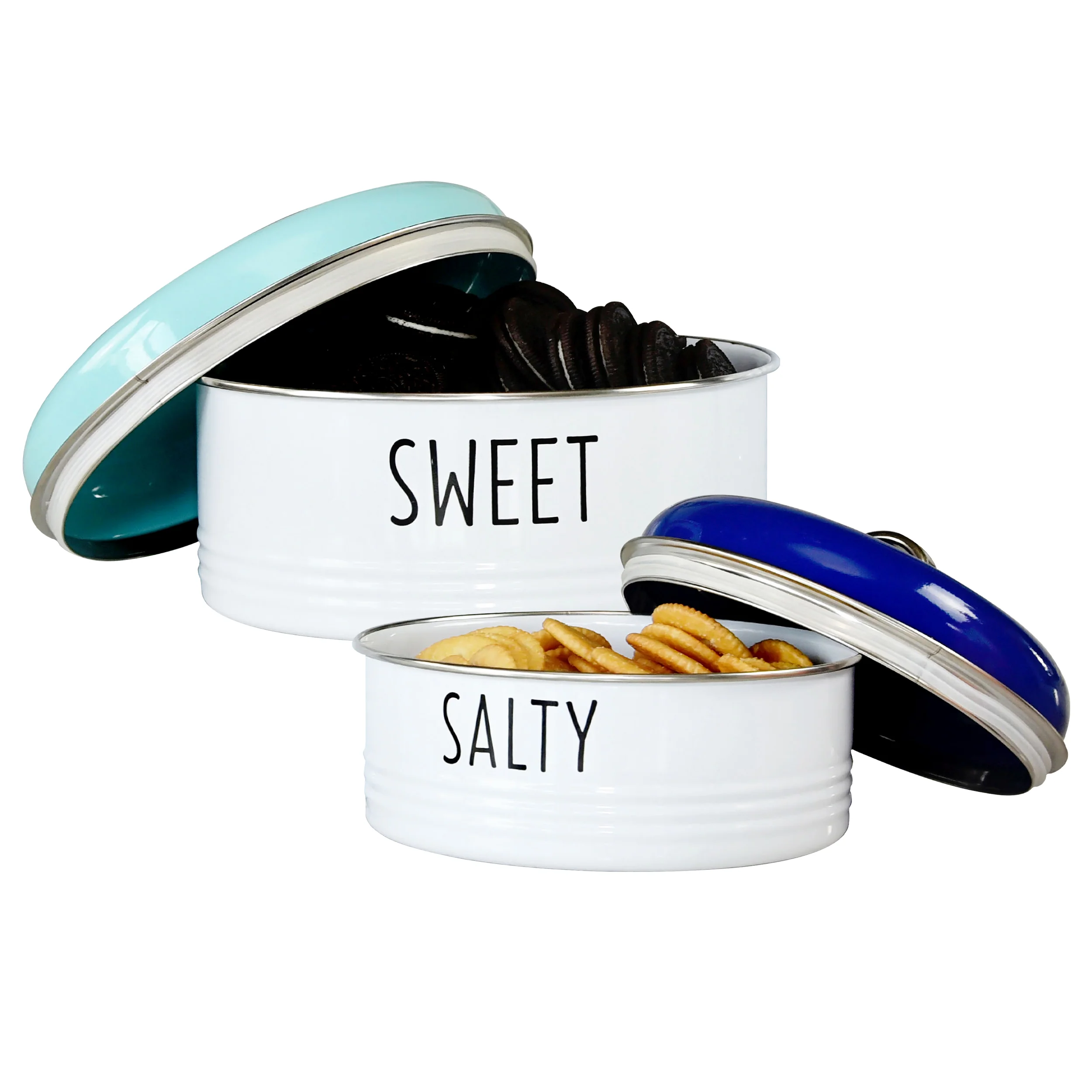 2 Pack Sweet & Salty Snack Food Storage Containers (Mint/Blue)