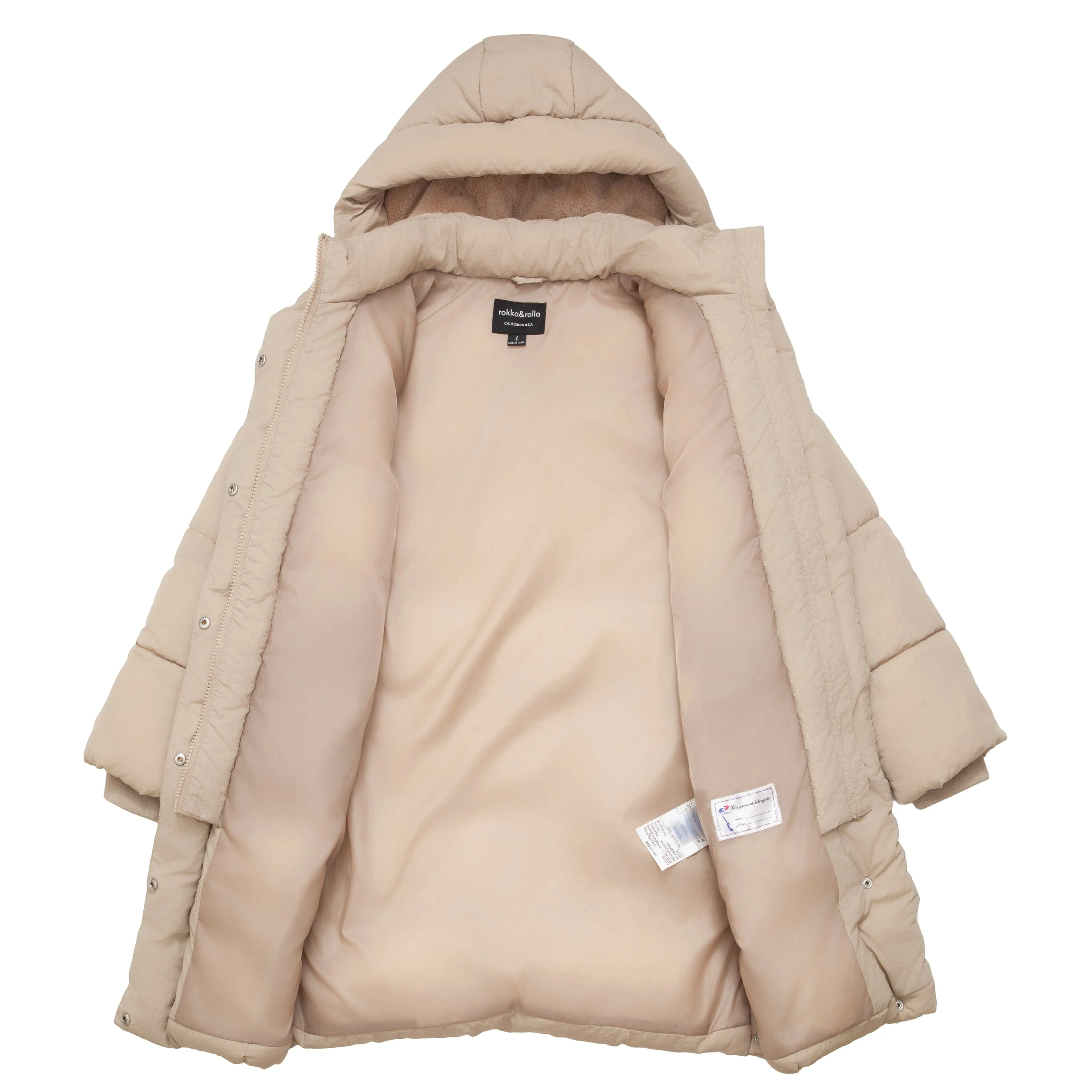 Big Girls' Knee Length Puffer Coat