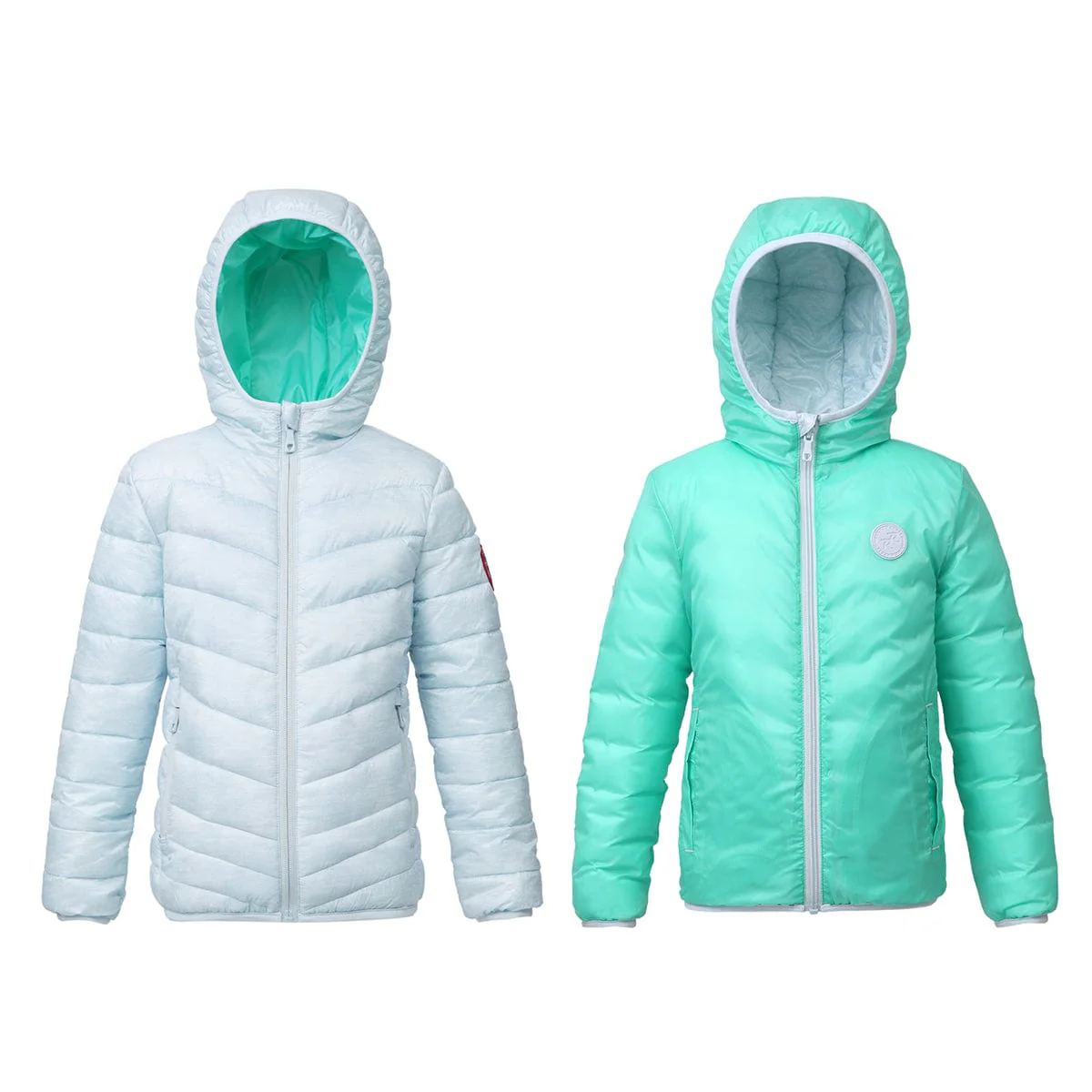 Girls' Reversible Lightweight Puffer Jacket