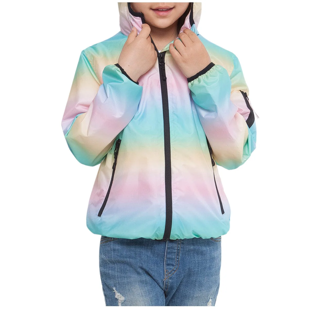 Girls' Lightweight Hooded Windbreaker