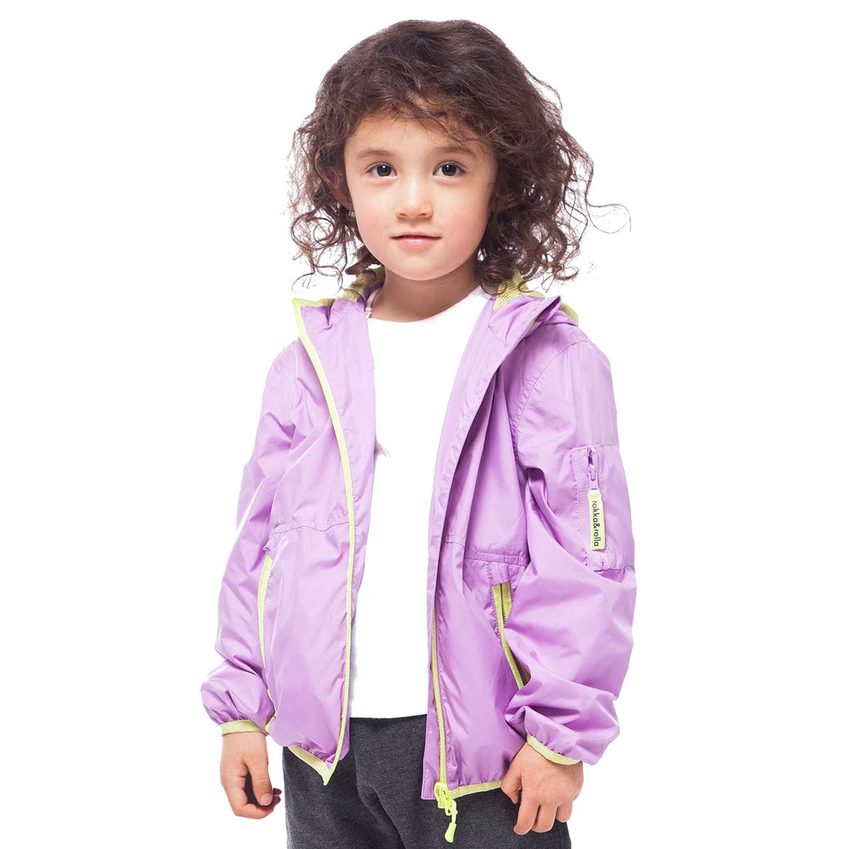 Girls' Lightweight Hooded Windbreaker
