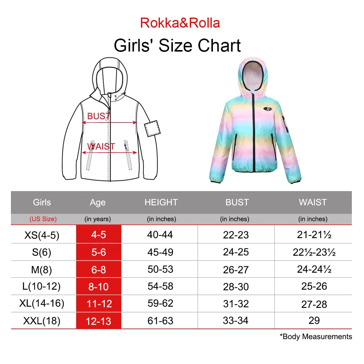 Girls' Lightweight Hooded Windbreaker