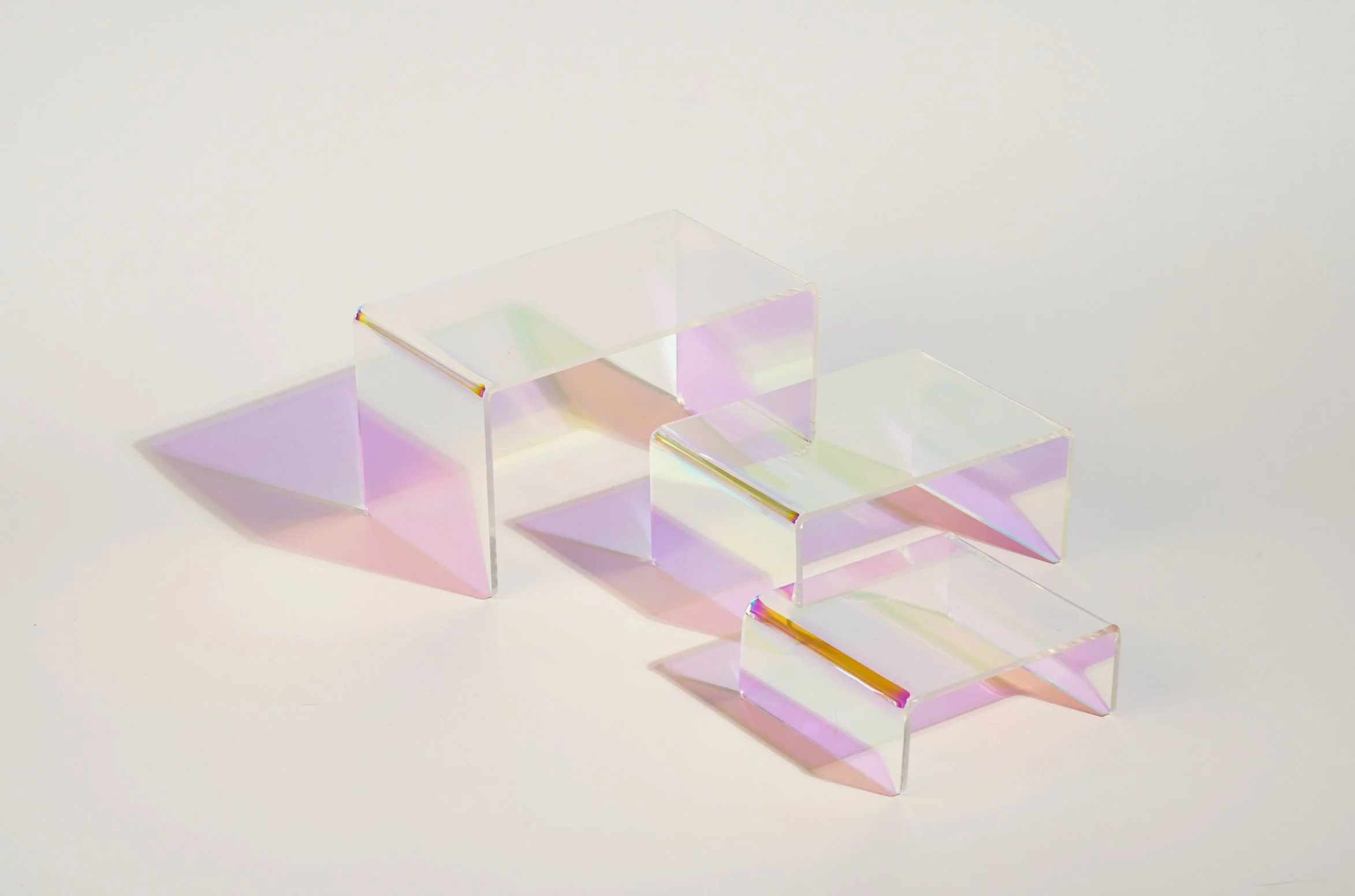 Acrylic Iridescent Riser Display Stand Set