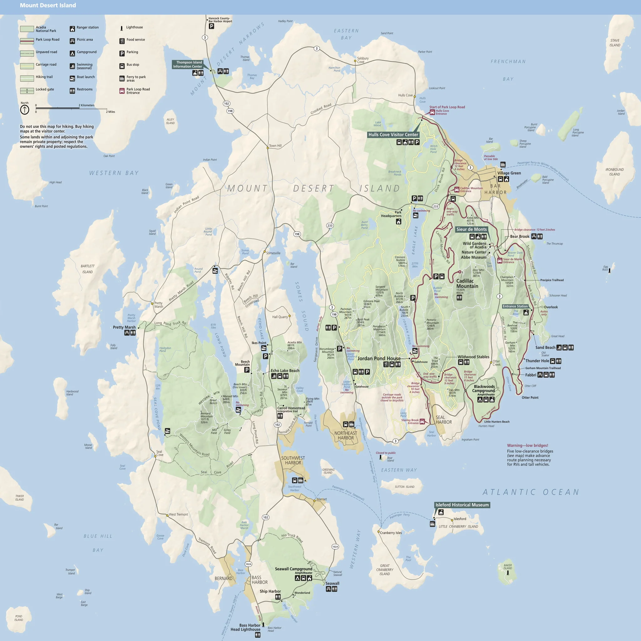 Acadia National Park Map Neck Gaiter