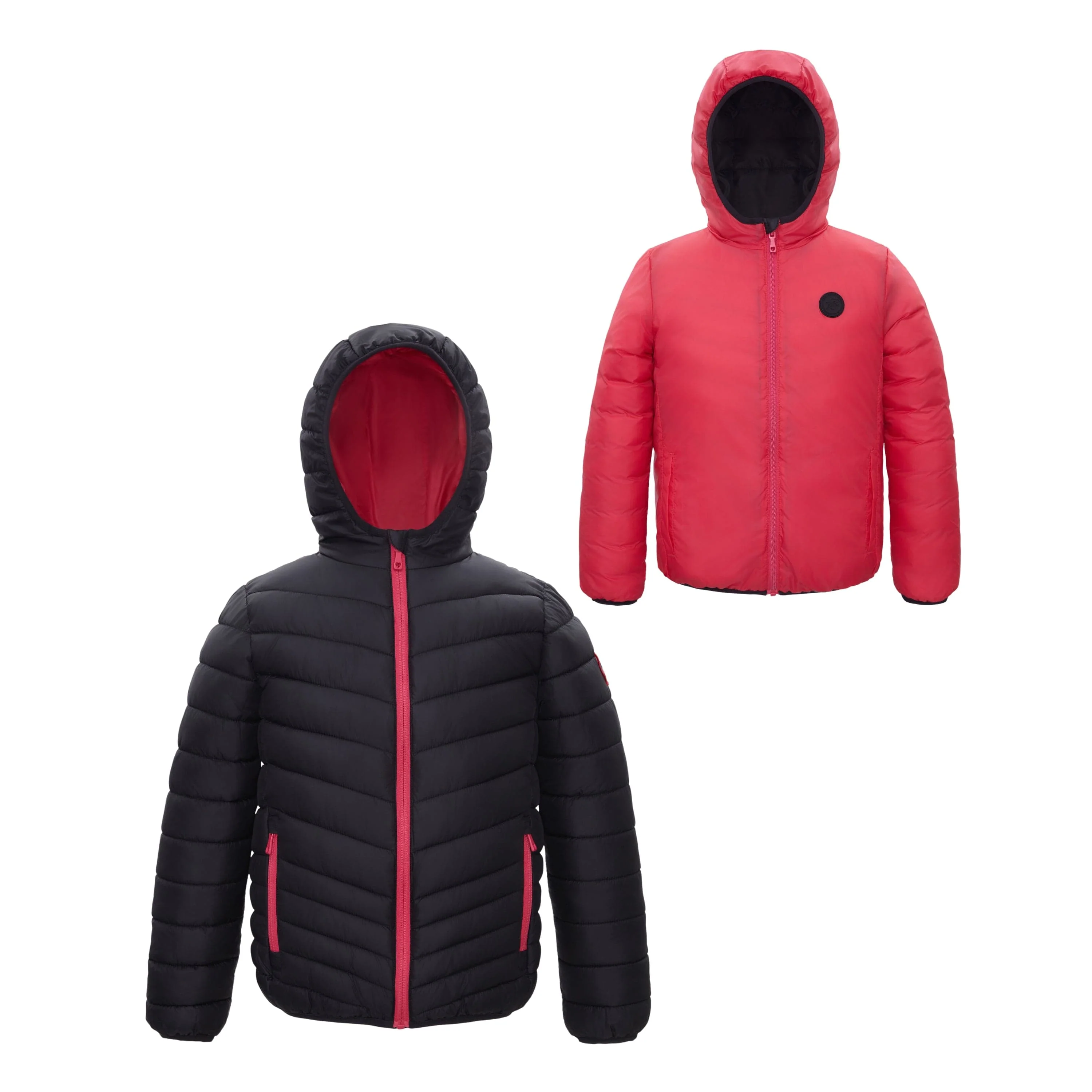 Girls' Reversible Lightweight Puffer Jacket