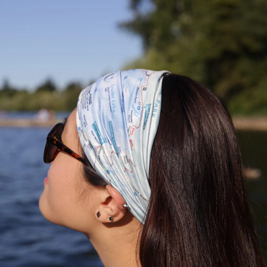 Yellowstone National Park Map Neck Gaiter