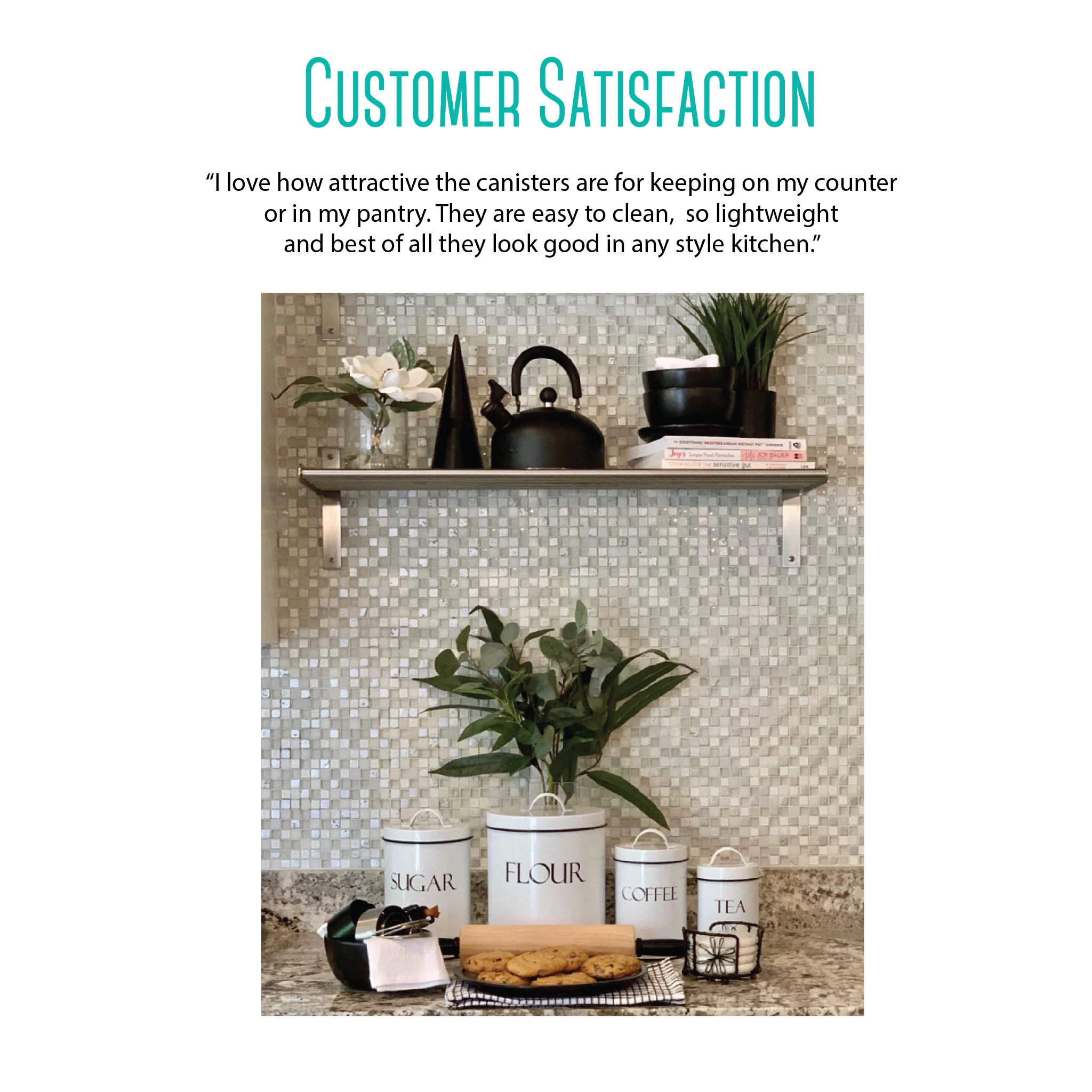 Outshine Metal Nesting Kitchen Canisters Farmhouse design Multi color