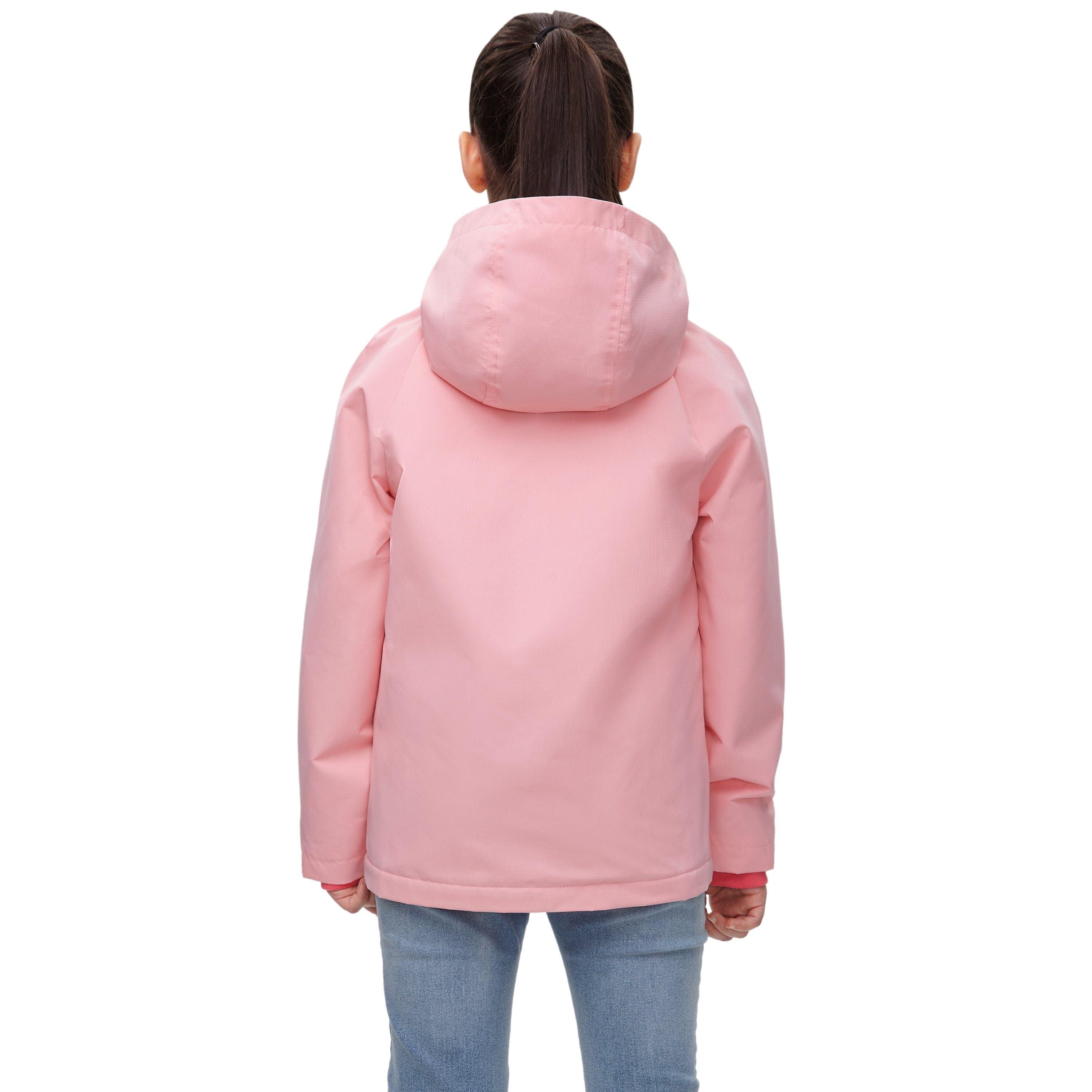 Girl's Hooded Water-Resistant Parka Windbreaker Jacket