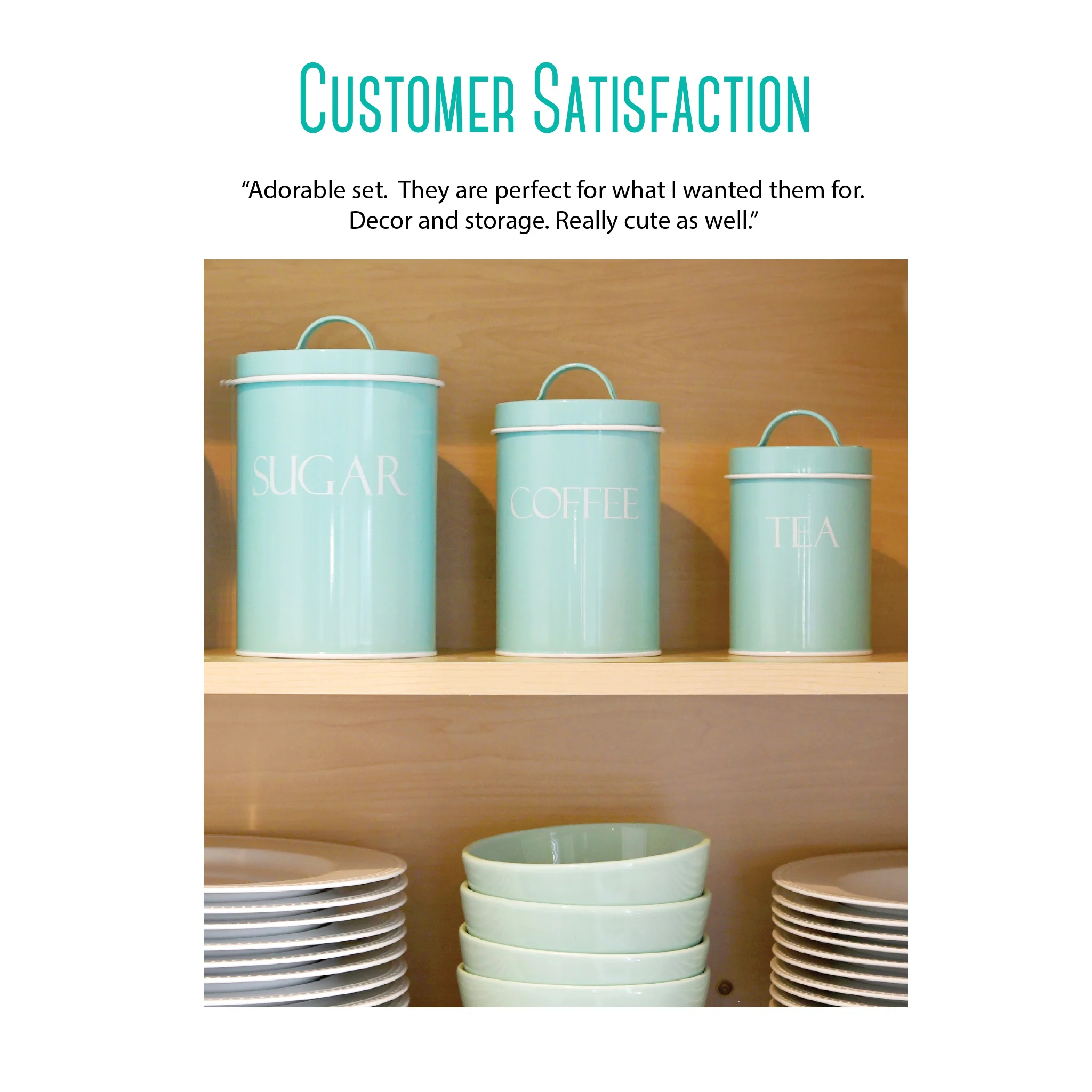 Outshine Metal Nesting Kitchen Canisters Farmhouse design Multi color