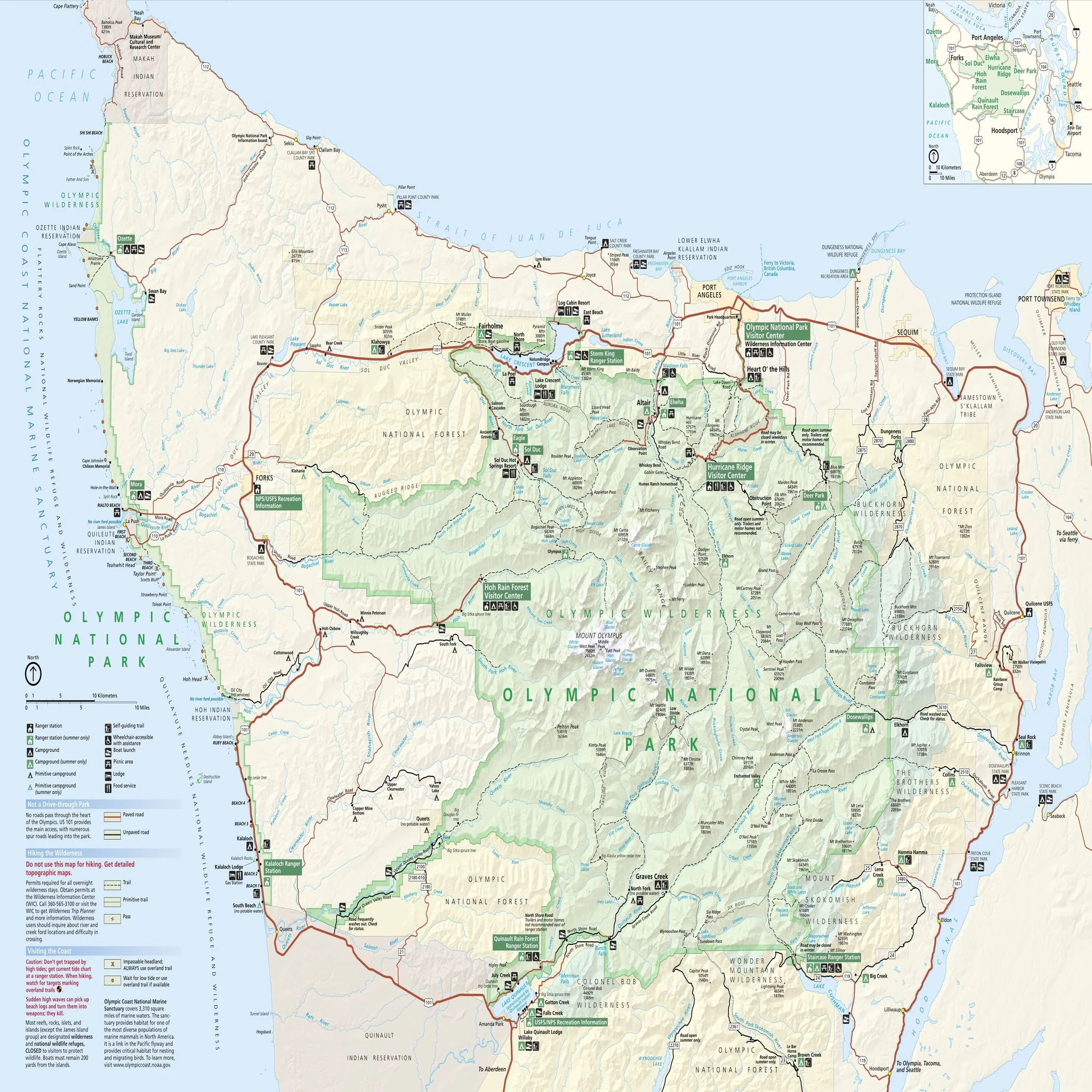 Olympic National Park Map Neck Gaiter