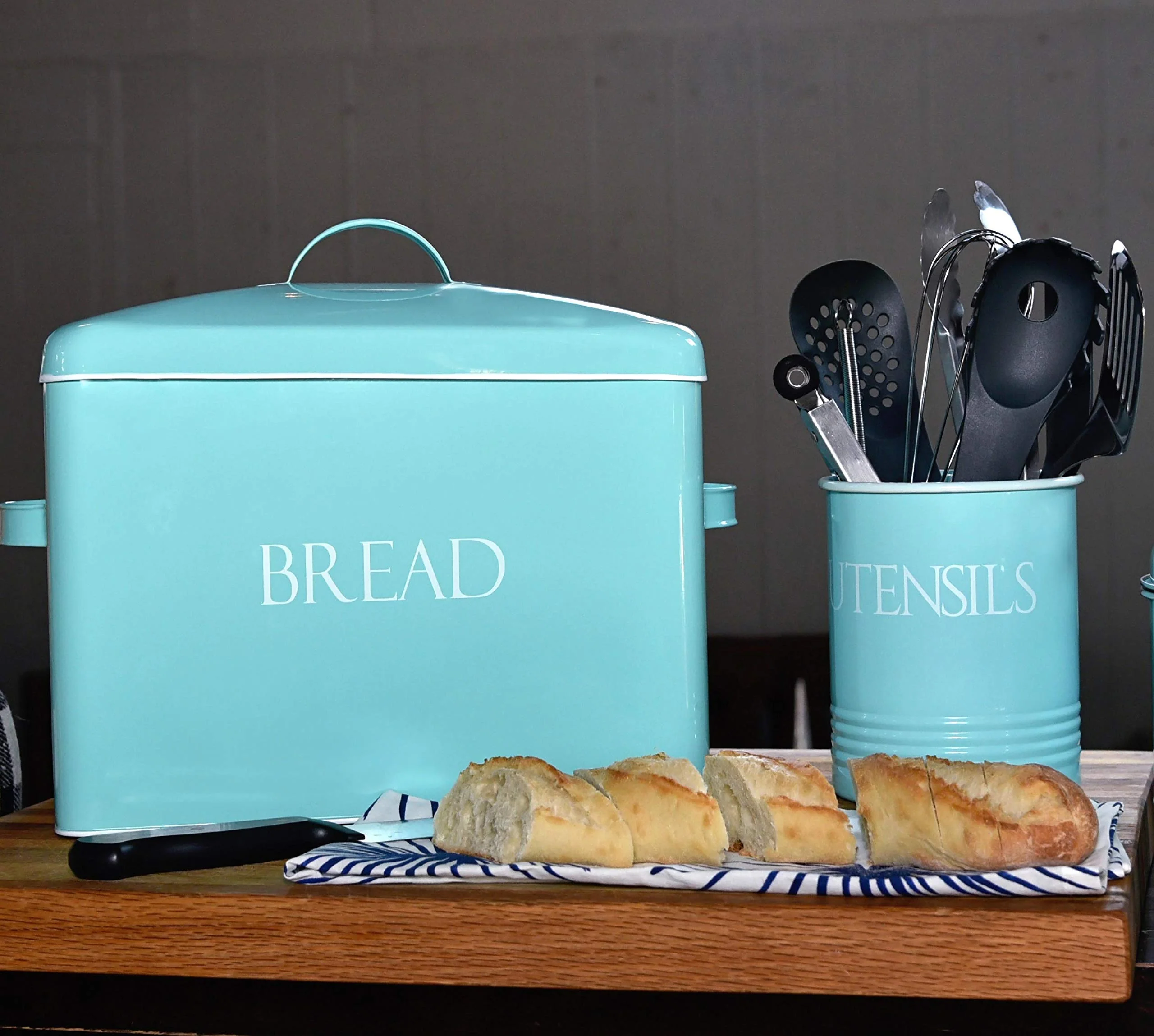 Outshine Vintage Farmhouse Metal Kitchen Utensil Holder