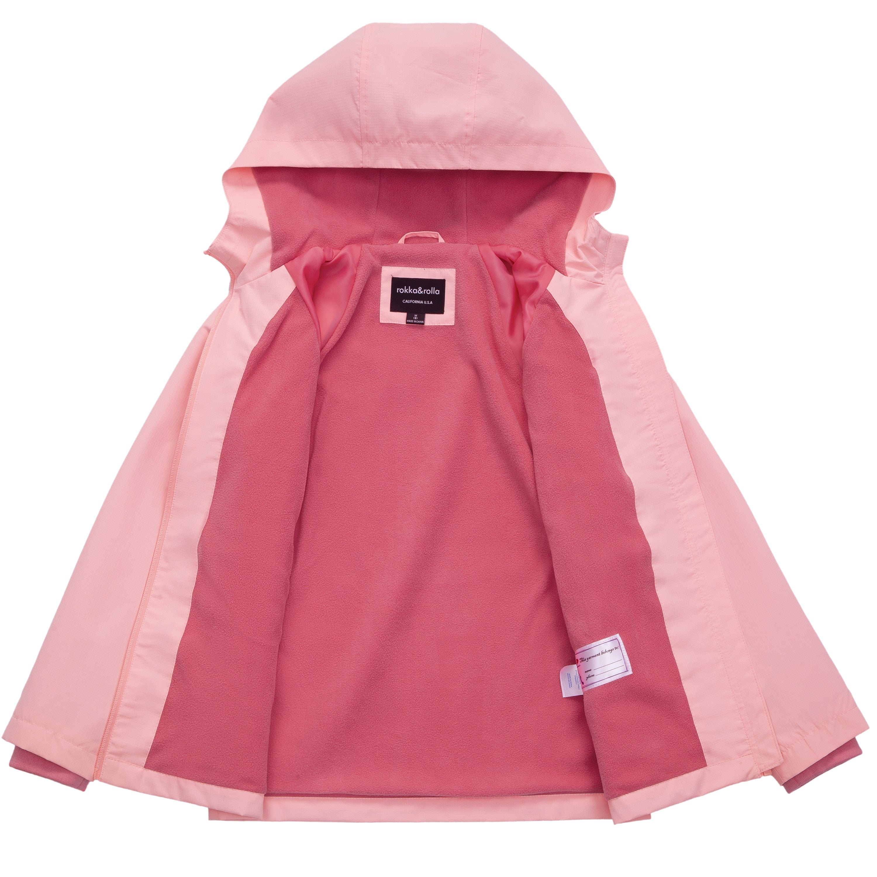 Girl's Hooded Water-Resistant Parka Windbreaker Jacket