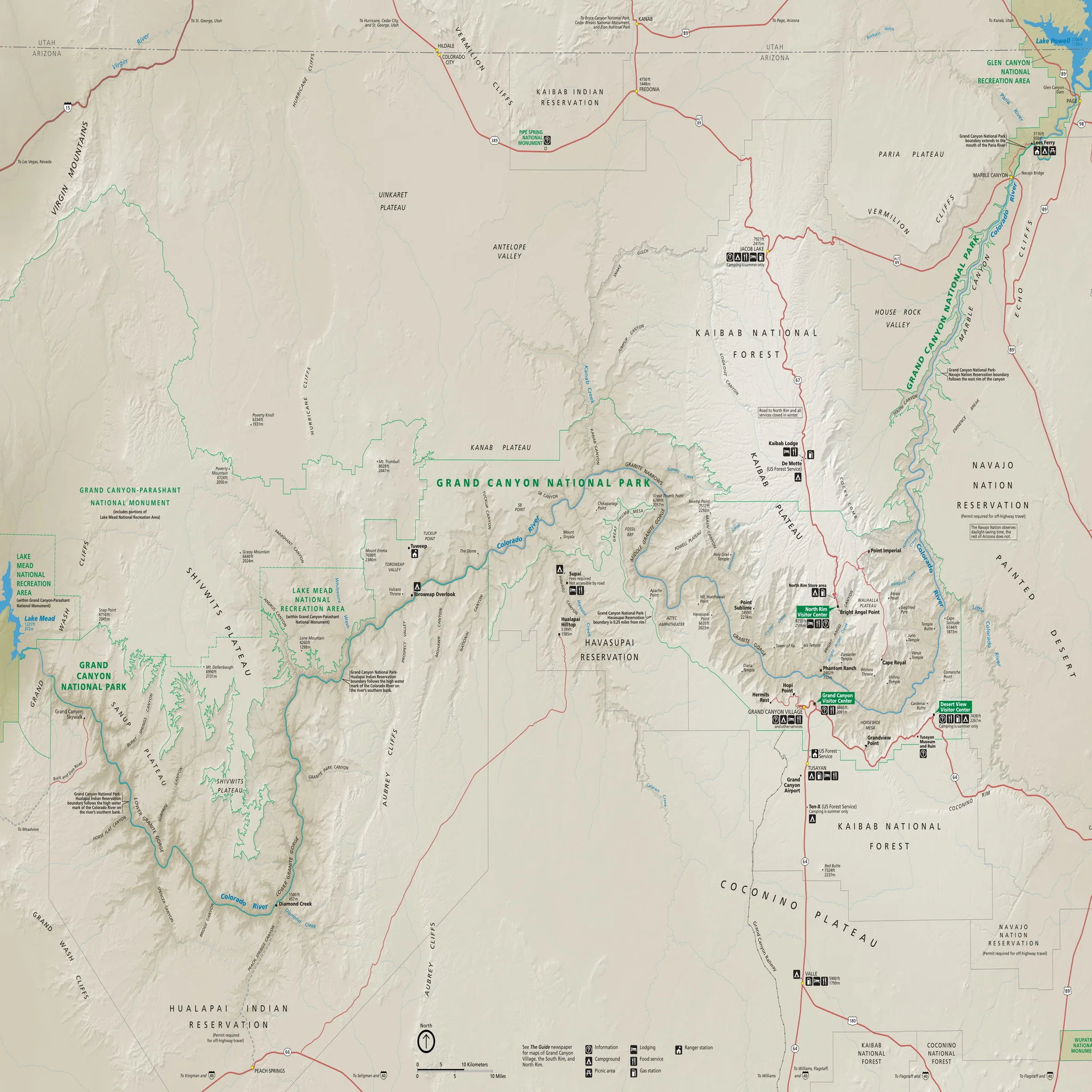 Grand Canyon National Park Map Neck Gaiter
