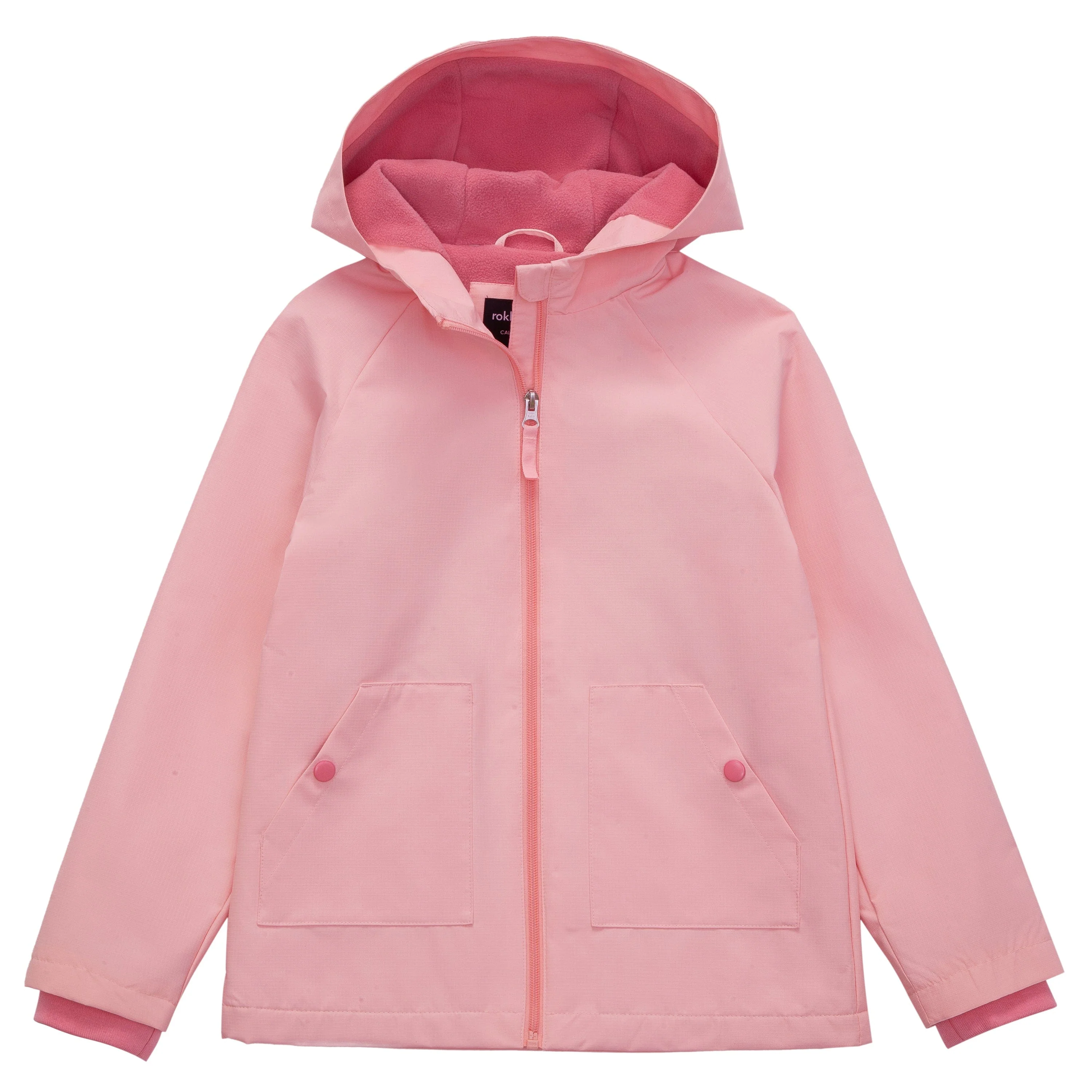 Girl's Hooded Water-Resistant Parka Windbreaker Jacket