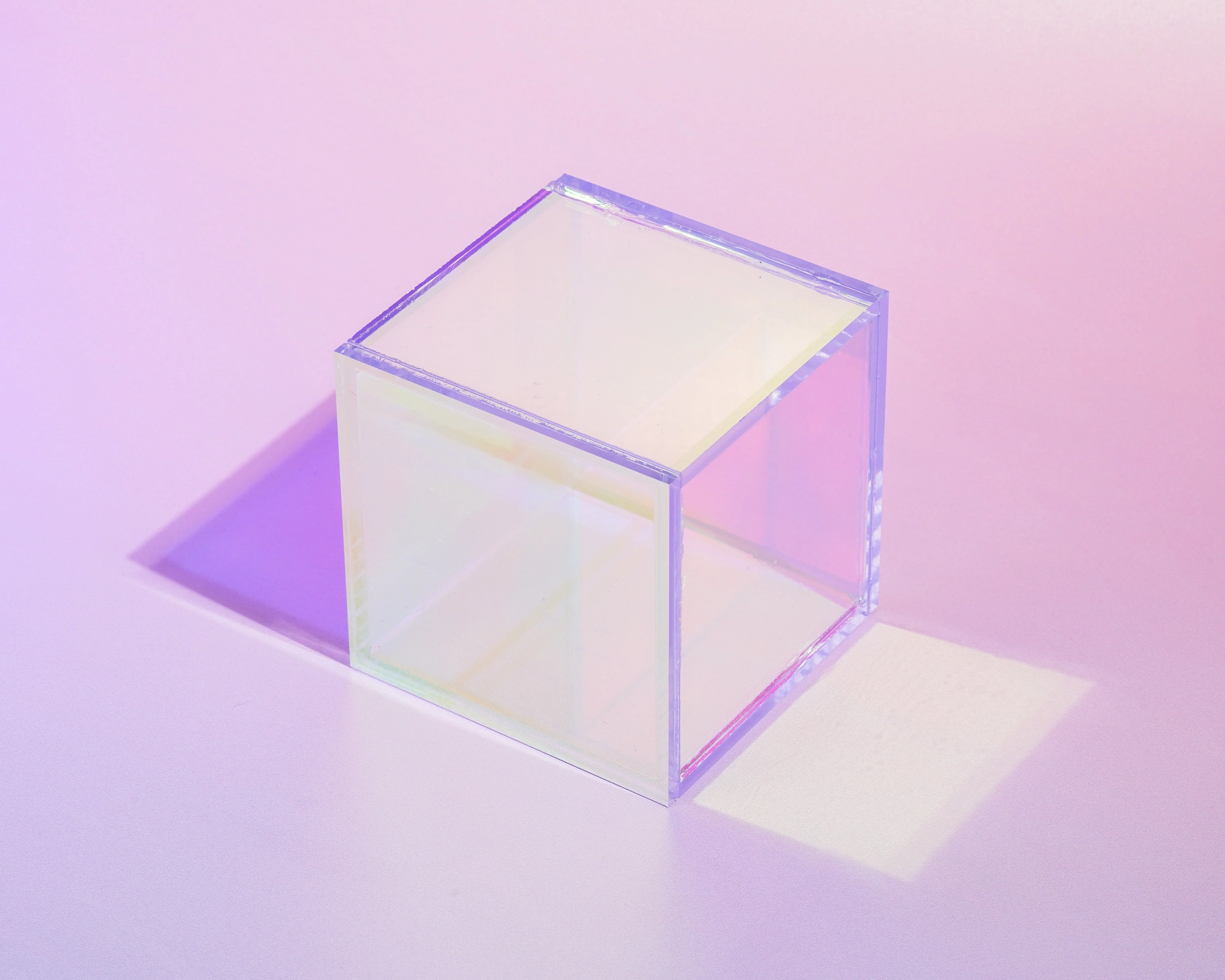 Acrylic Iridescent Effect Riser Cube Props