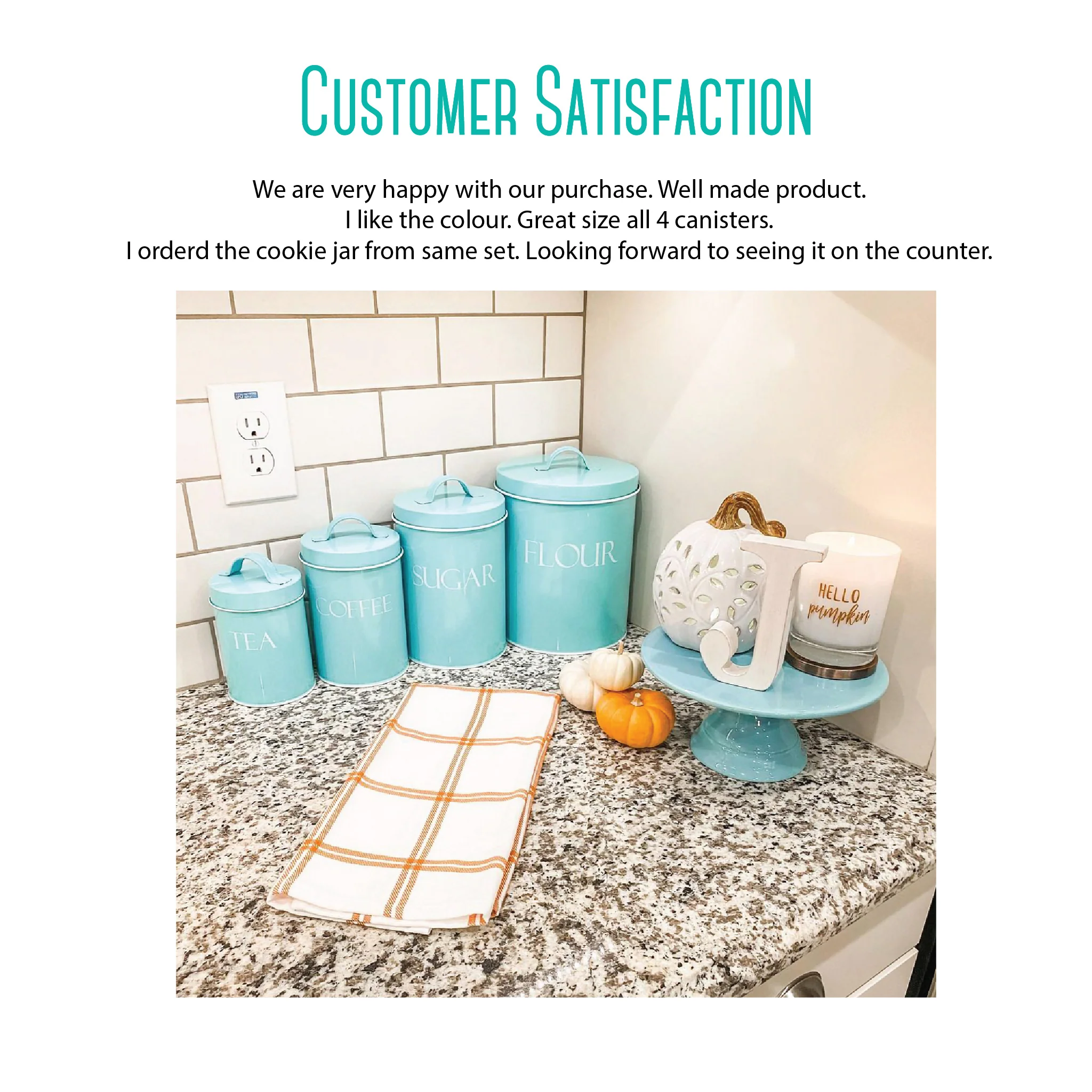 Outshine Metal Nesting Kitchen Canisters Farmhouse design Multi color