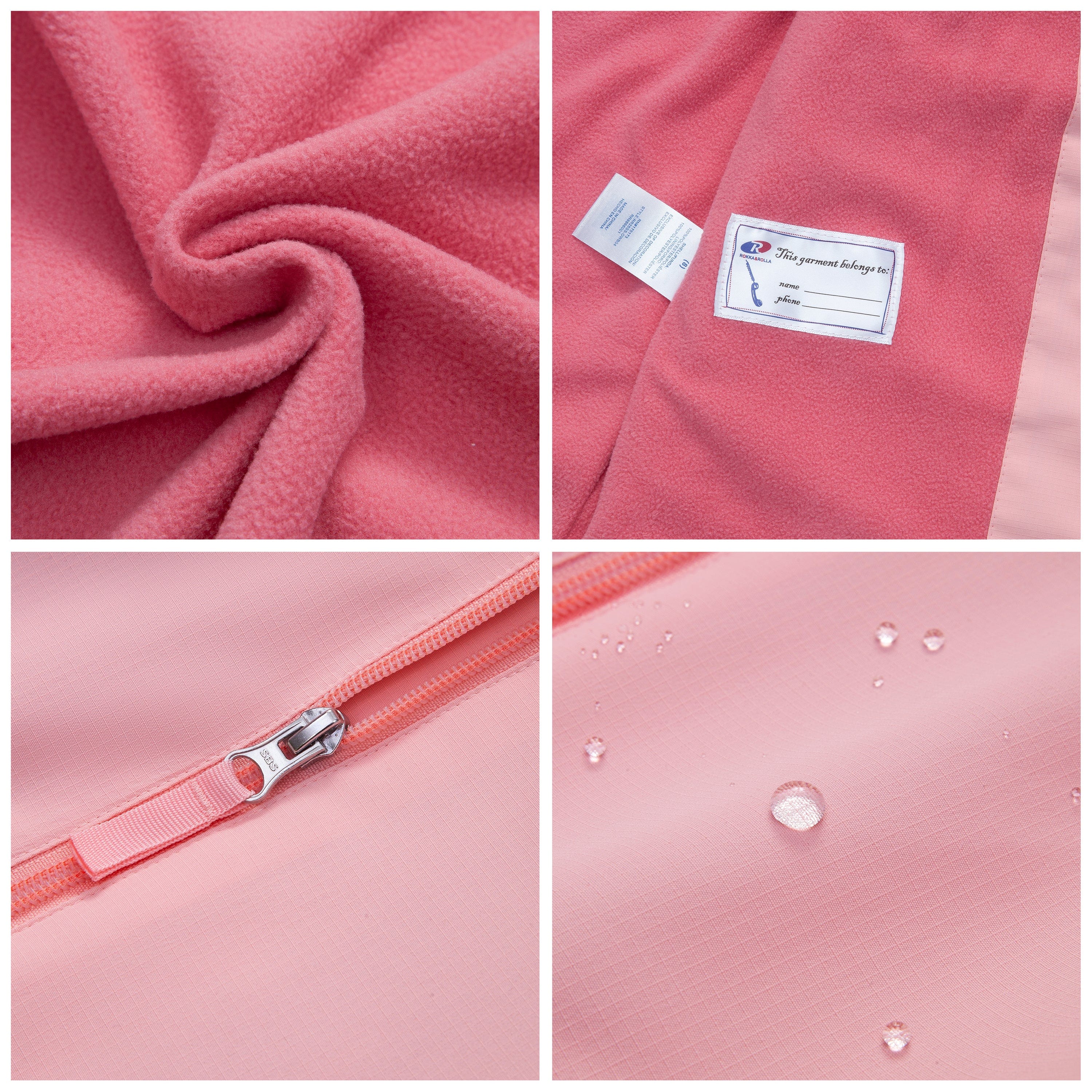 Girl's Hooded Water-Resistant Parka Windbreaker Jacket