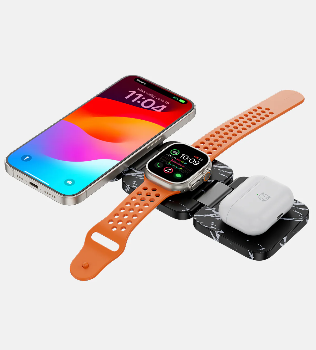 KUXIU X55 Nature Series 3-in-1 Foldable Magnetic Wireless Charging Station