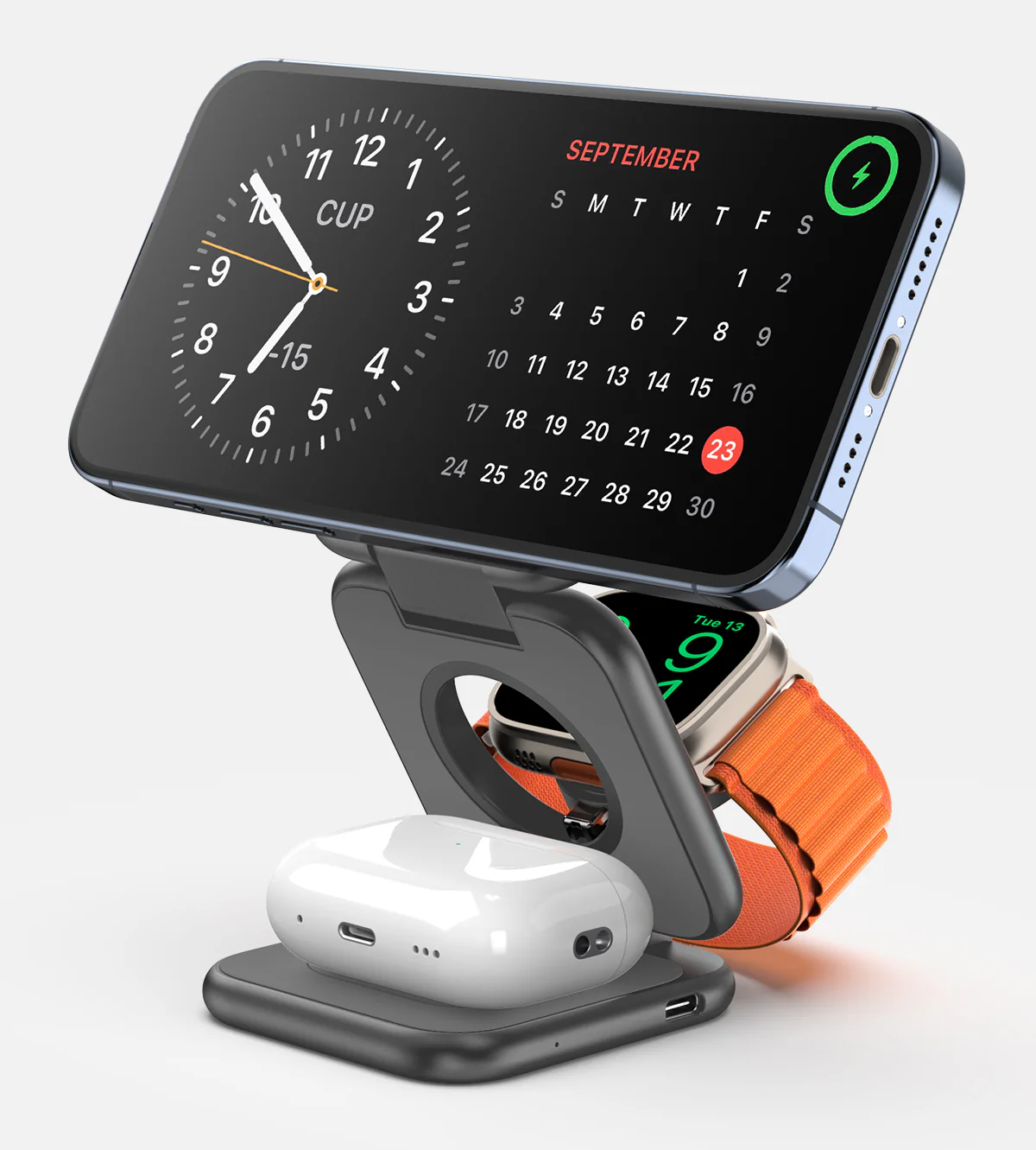 KUXIU X55Plus 3-In-1 Foldable Magnetic Wireless Charger & Stand Kit