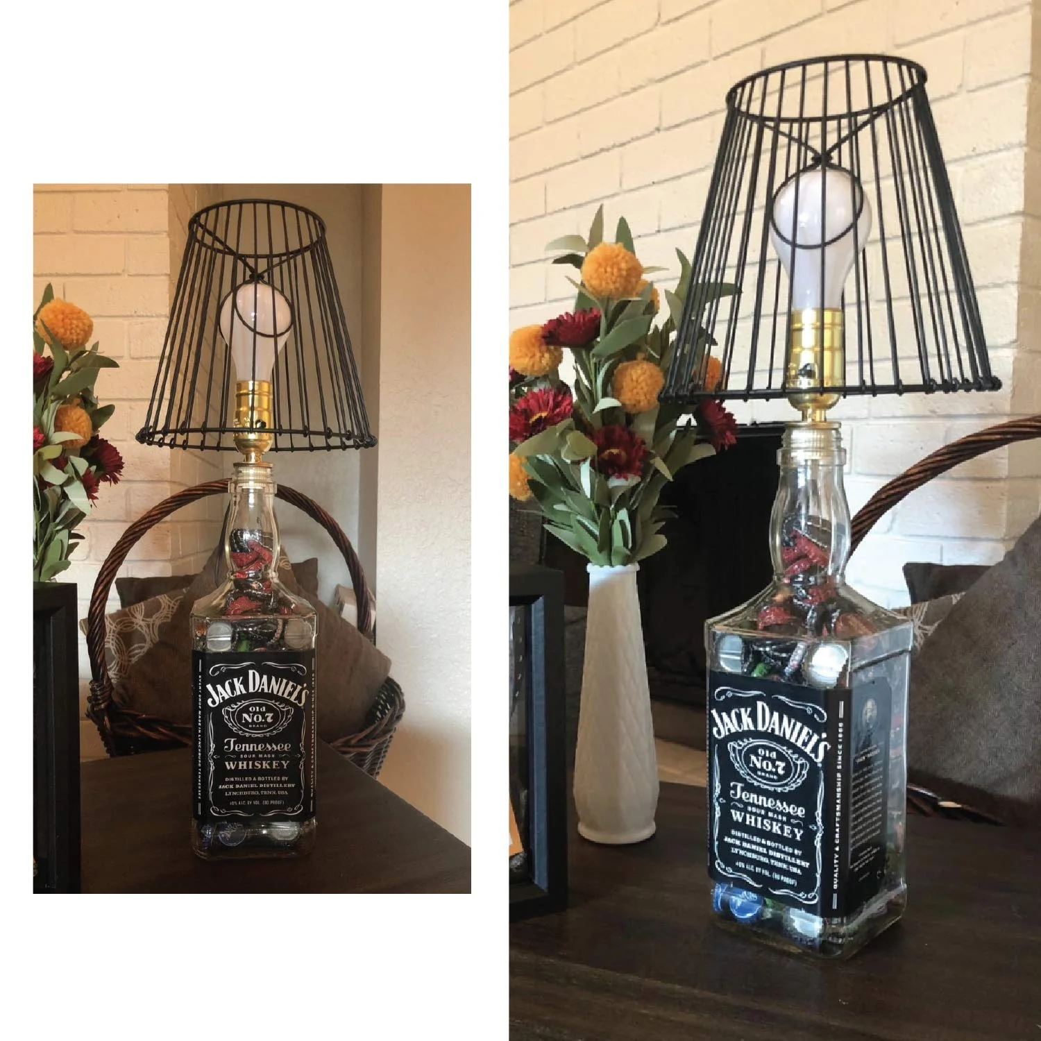 DIY Bottle Lamp Kit (Silver Socket & 8FT Silver Cord)