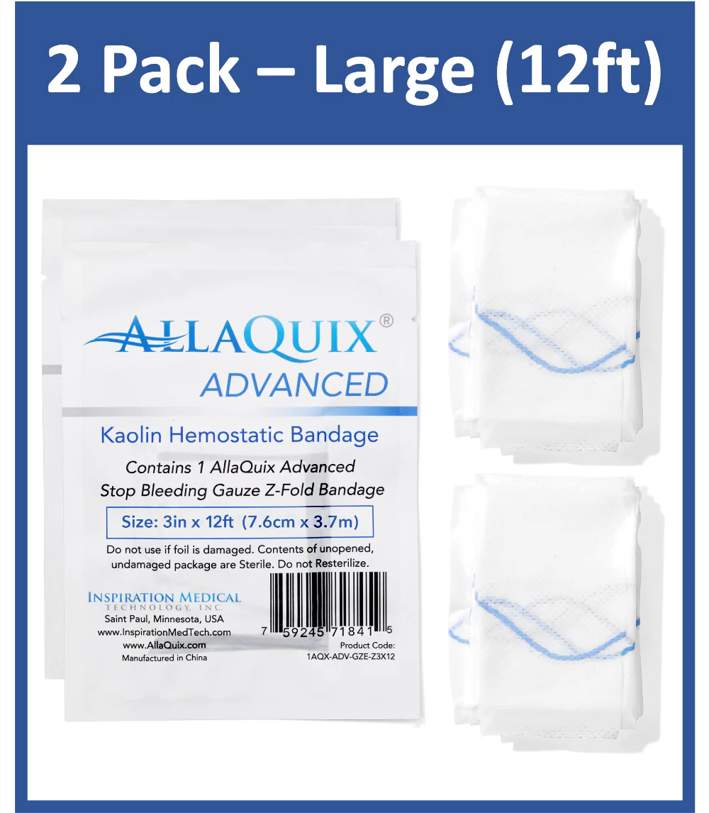 AllaQuix® Advanced Kaolin Z-Fold Hemostatic Gauze Bandage