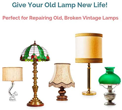 DIY Lamp Wiring Kit (Nickel Silver Socket & Black Cord)