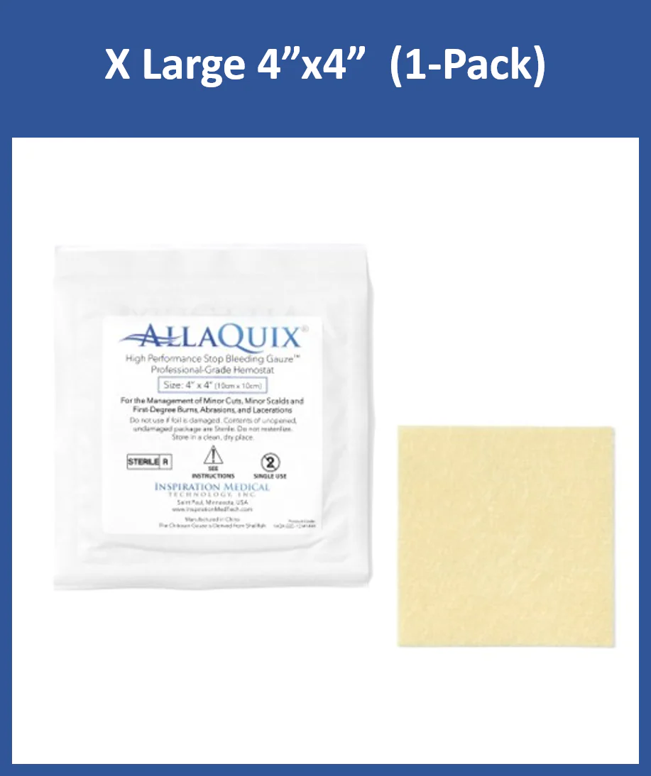 AllaQuix® High Performance Stop Bleeding Gauze (4x4)