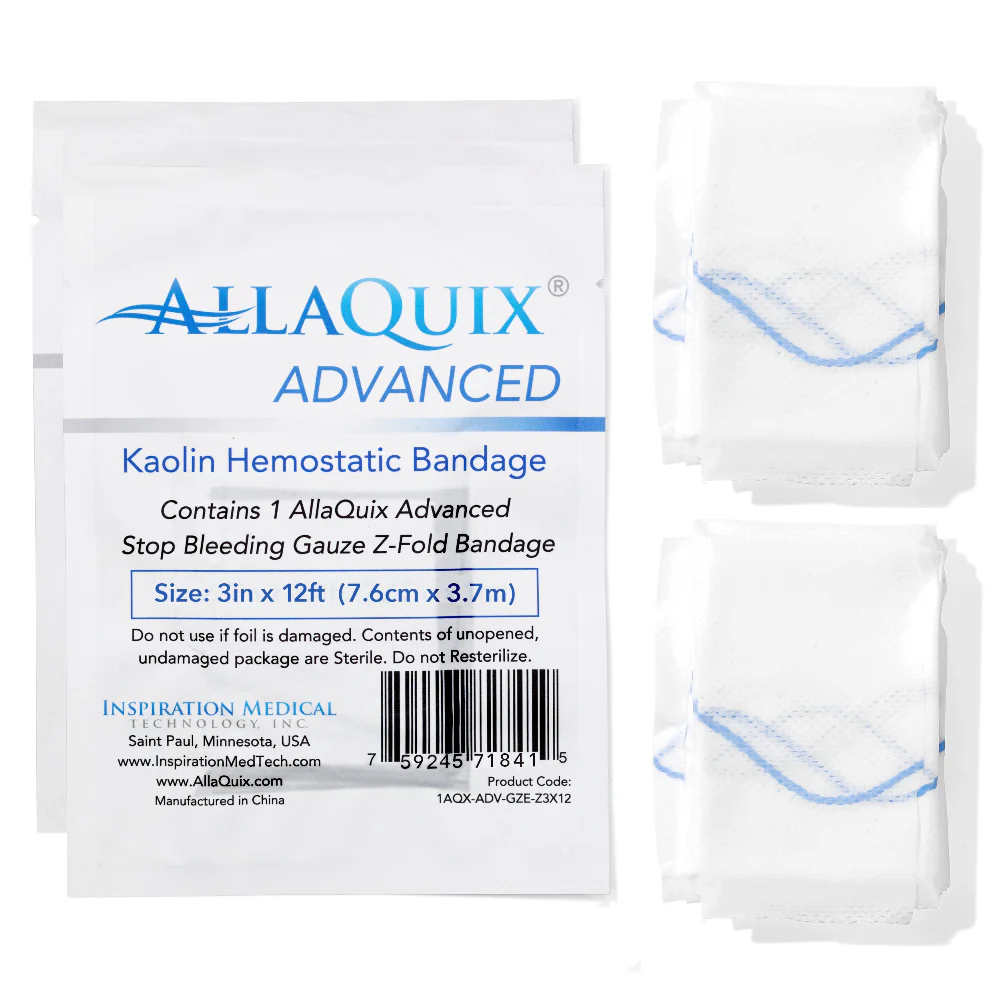 AllaQuix® Advanced Kaolin Z-Fold Hemostatic Gauze Bandage
