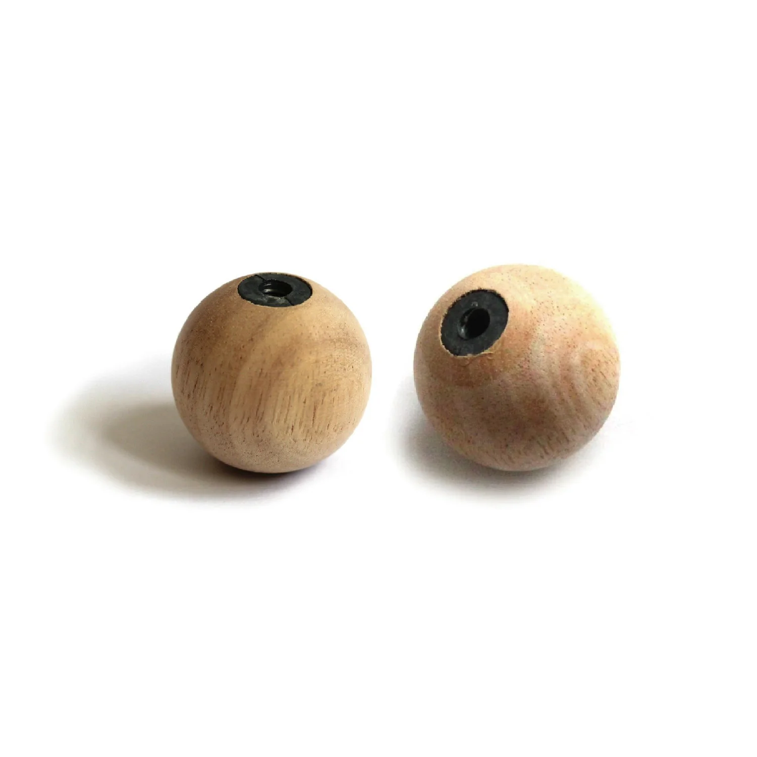 Lamp Finials 2-Pack (Wood Ball, 1-3/8 Tall)