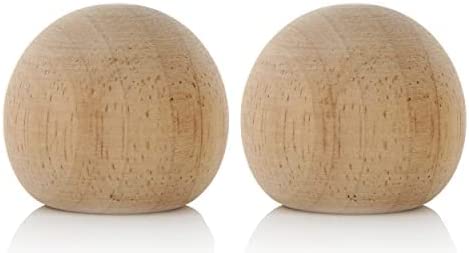 Lamp Finials 2-Pack (Wood Ball, 1-3/8 Tall)