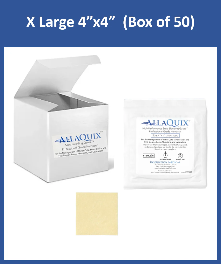 AllaQuix® High Performance Stop Bleeding Gauze (4x4)