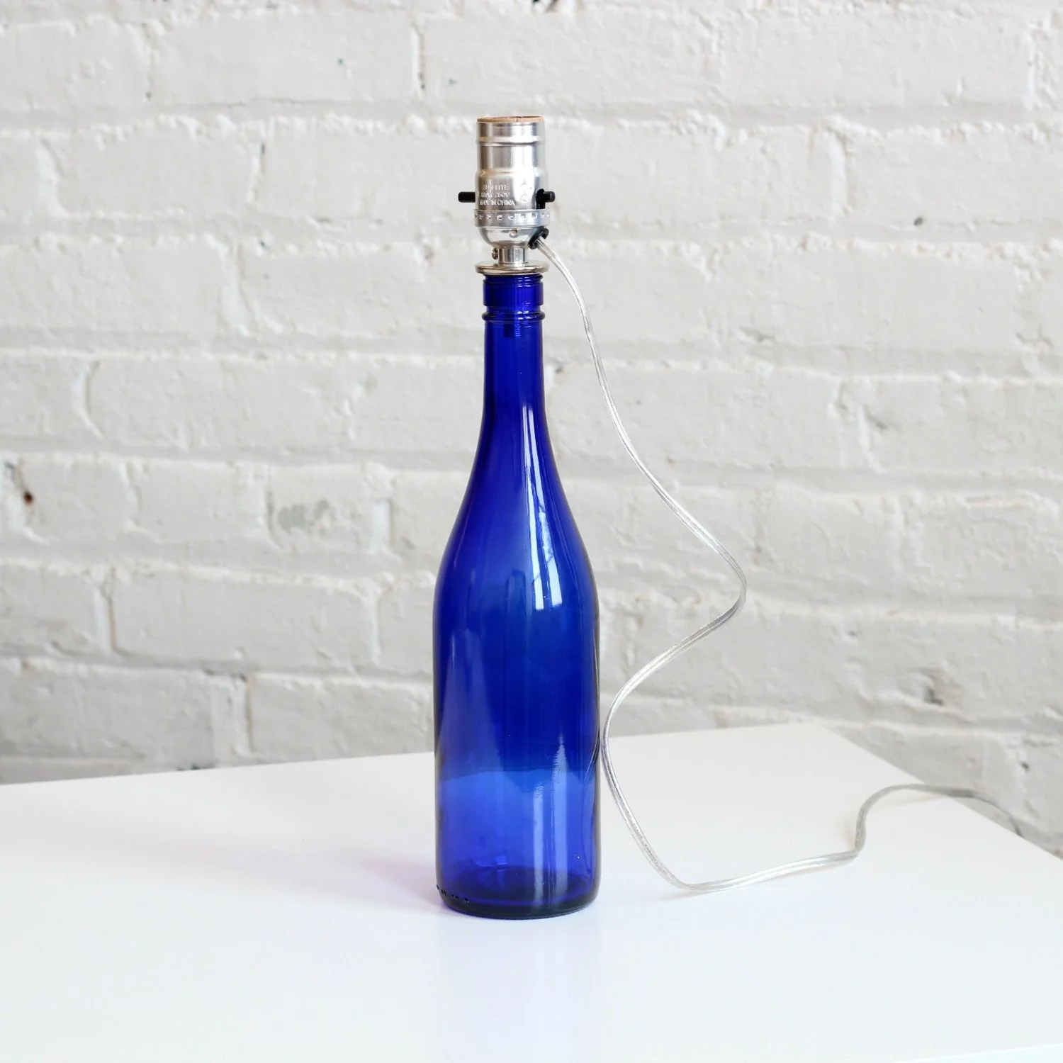 DIY Bottle Lamp Kit (Silver Socket & 8FT Silver Cord)