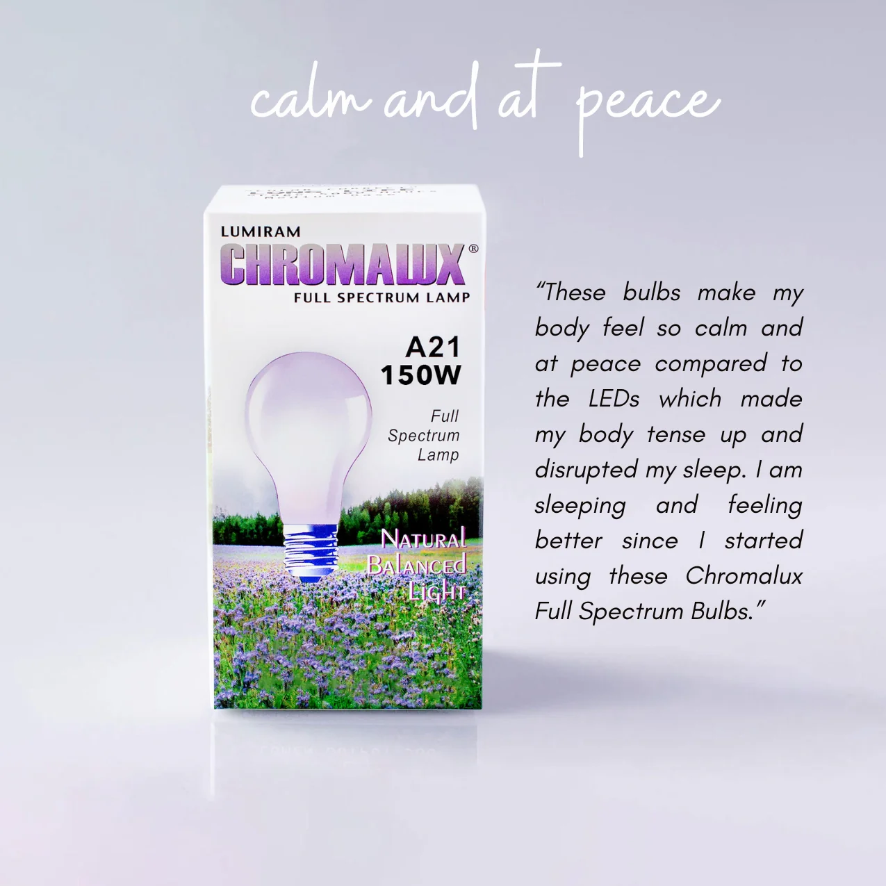 A21 / 100W Chromalux® Full Spectrum Light Bulb
