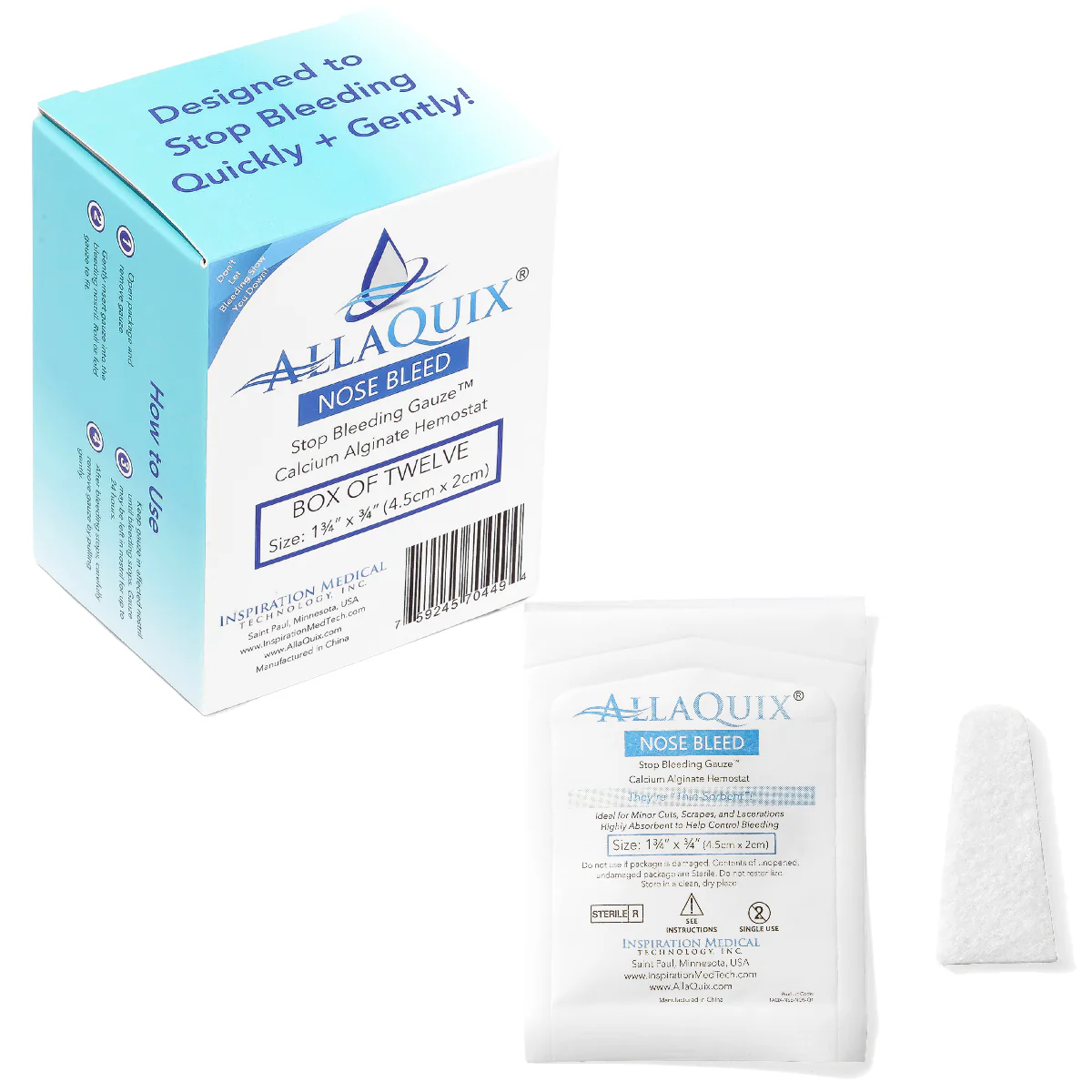 AllaQuix Nose Bleed Stop Bleeding Gauze