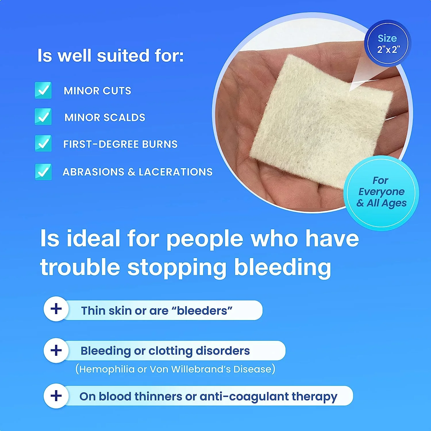 AllaQuix® High Performance Stop Bleeding Gauze (2x2)