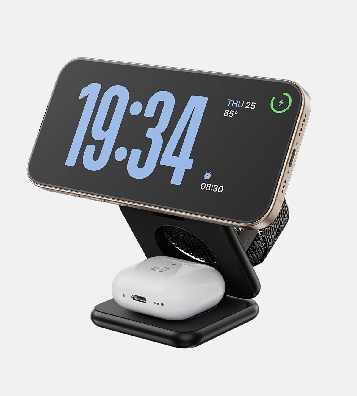 KUXIU X40 3-in-1 MagSafe Foldable Charging Stand - Black