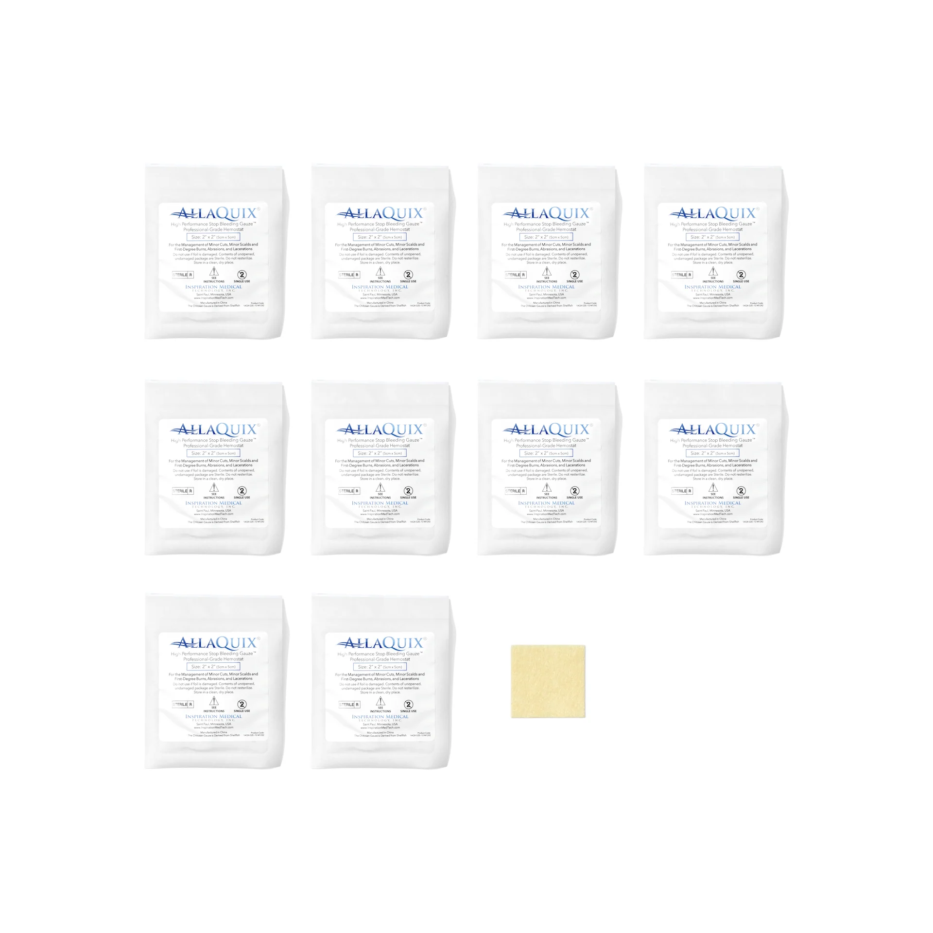 AllaQuix® High Performance Stop Bleeding Gauze (2x2)