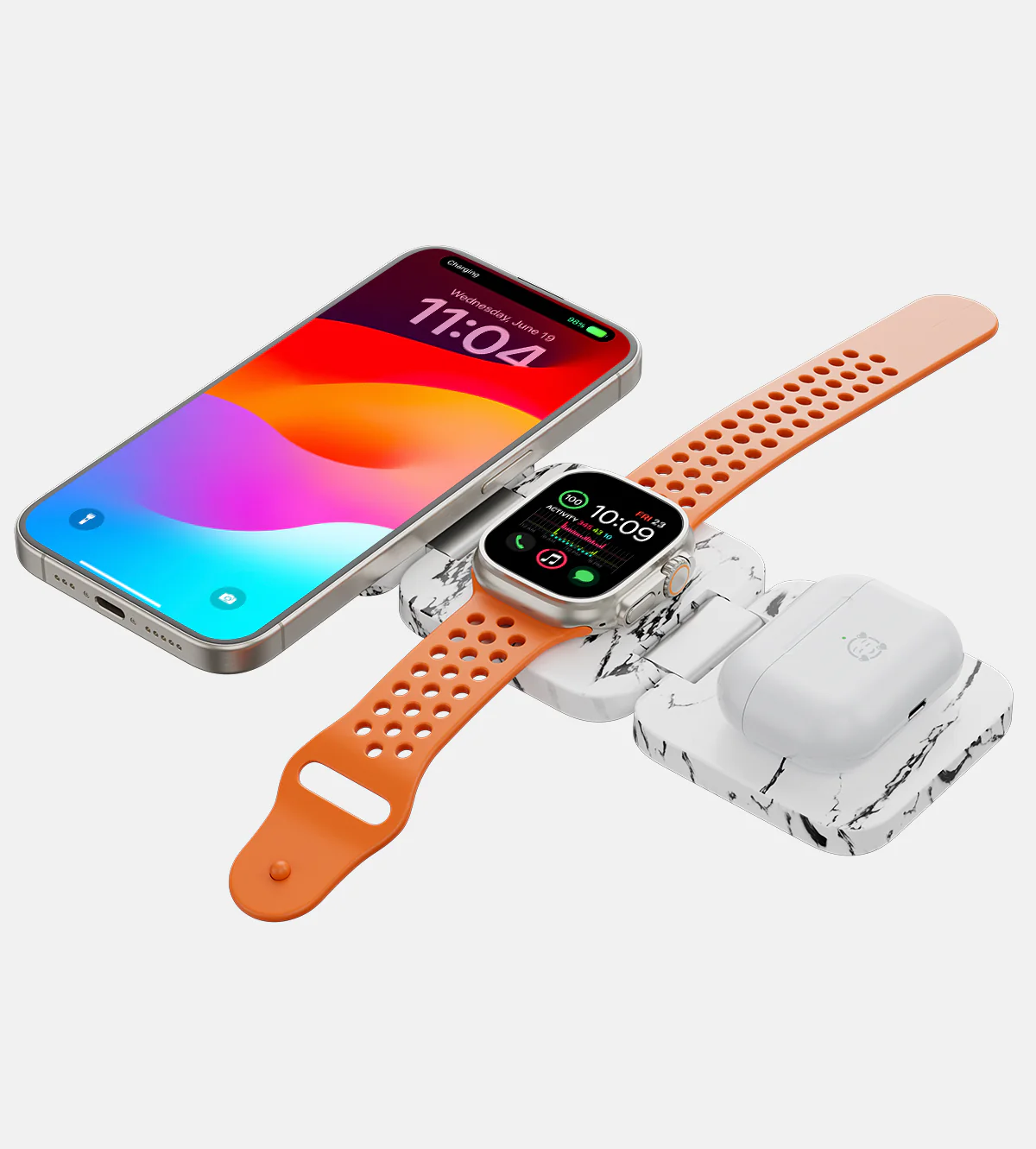 KUXIU X55 Nature Series 3-in-1 Foldable Magnetic Wireless Charging Station