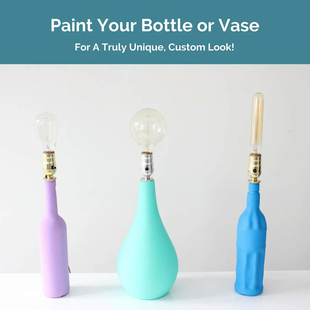 DIY Bottle Lamp Kit (Brass Socket & 8FT Gold Cord)