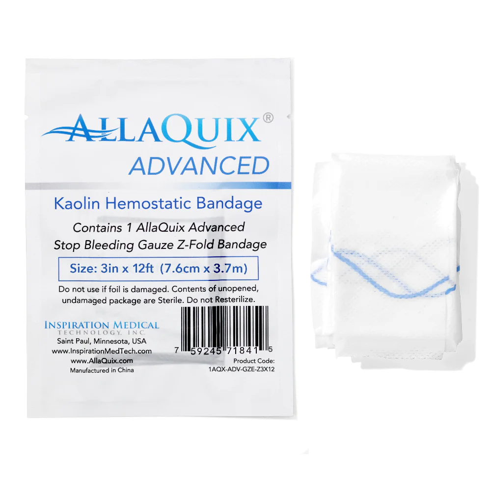 AllaQuix® Advanced Kaolin Z-Fold Hemostatic Gauze Bandage