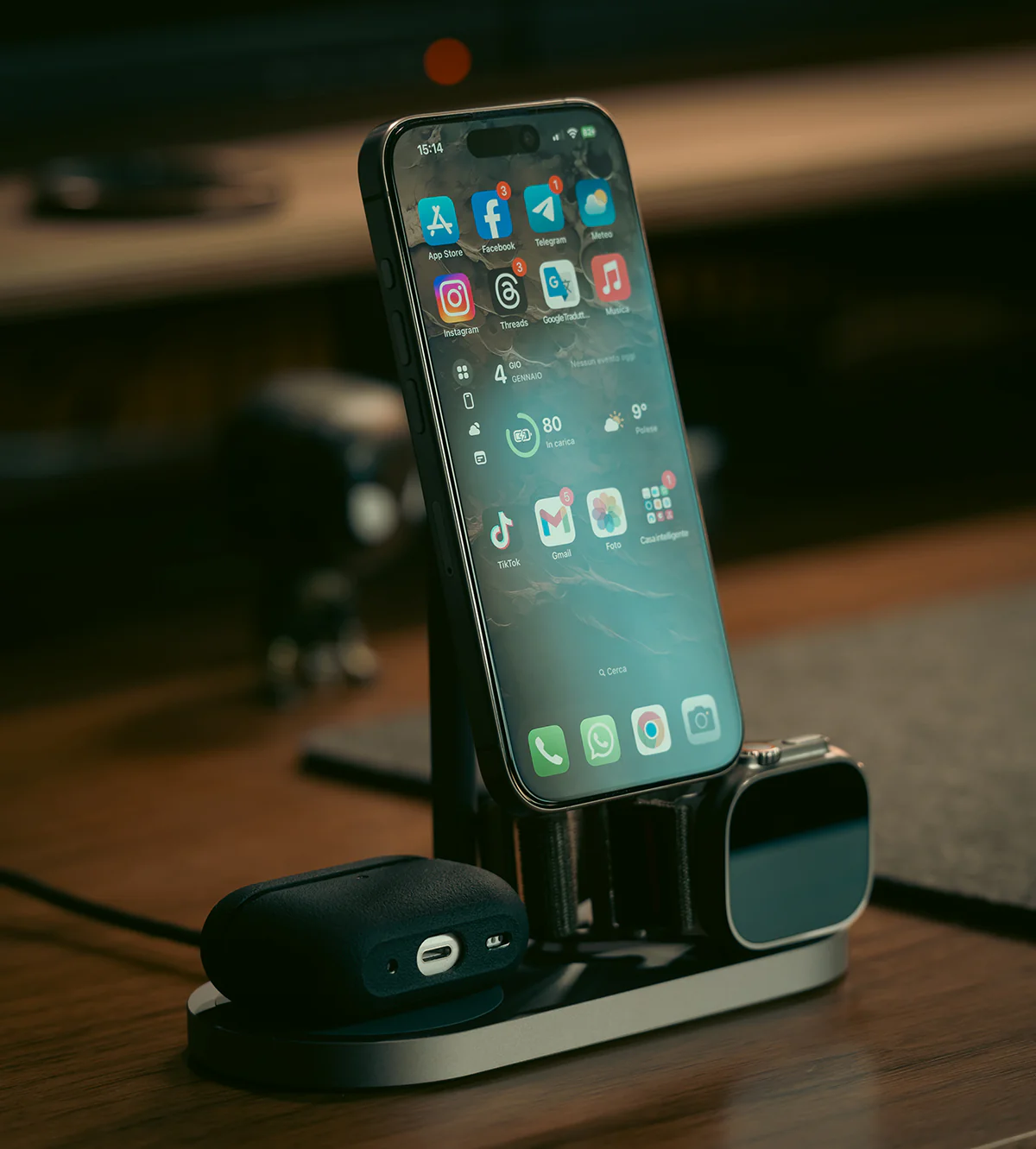 KUXIU X23 Pro 3-in-1 MagSafe Dual-Core Fast Charging Stand – Gray